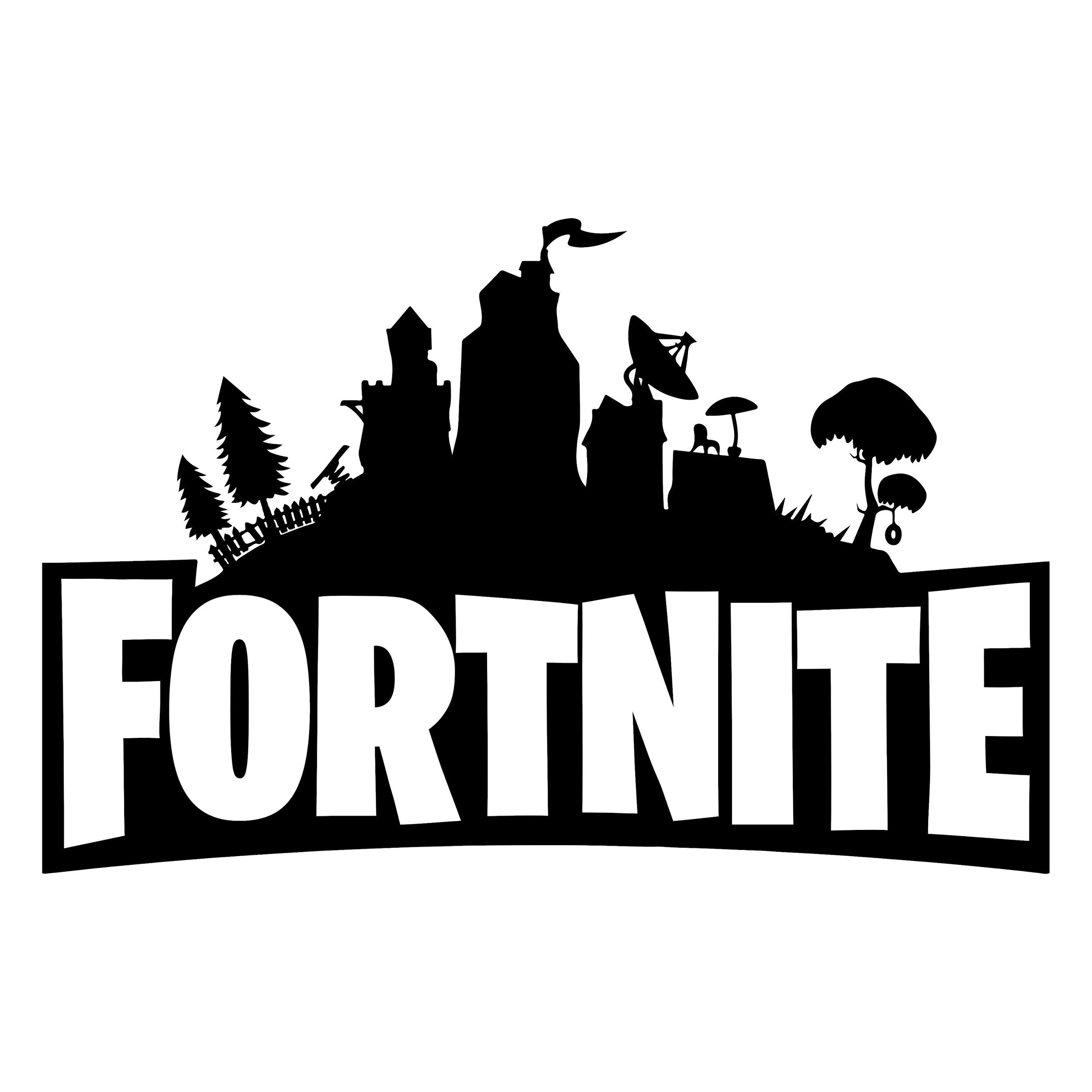 Fortnight Large Logo Silhouette Vinyl Decal Sticker