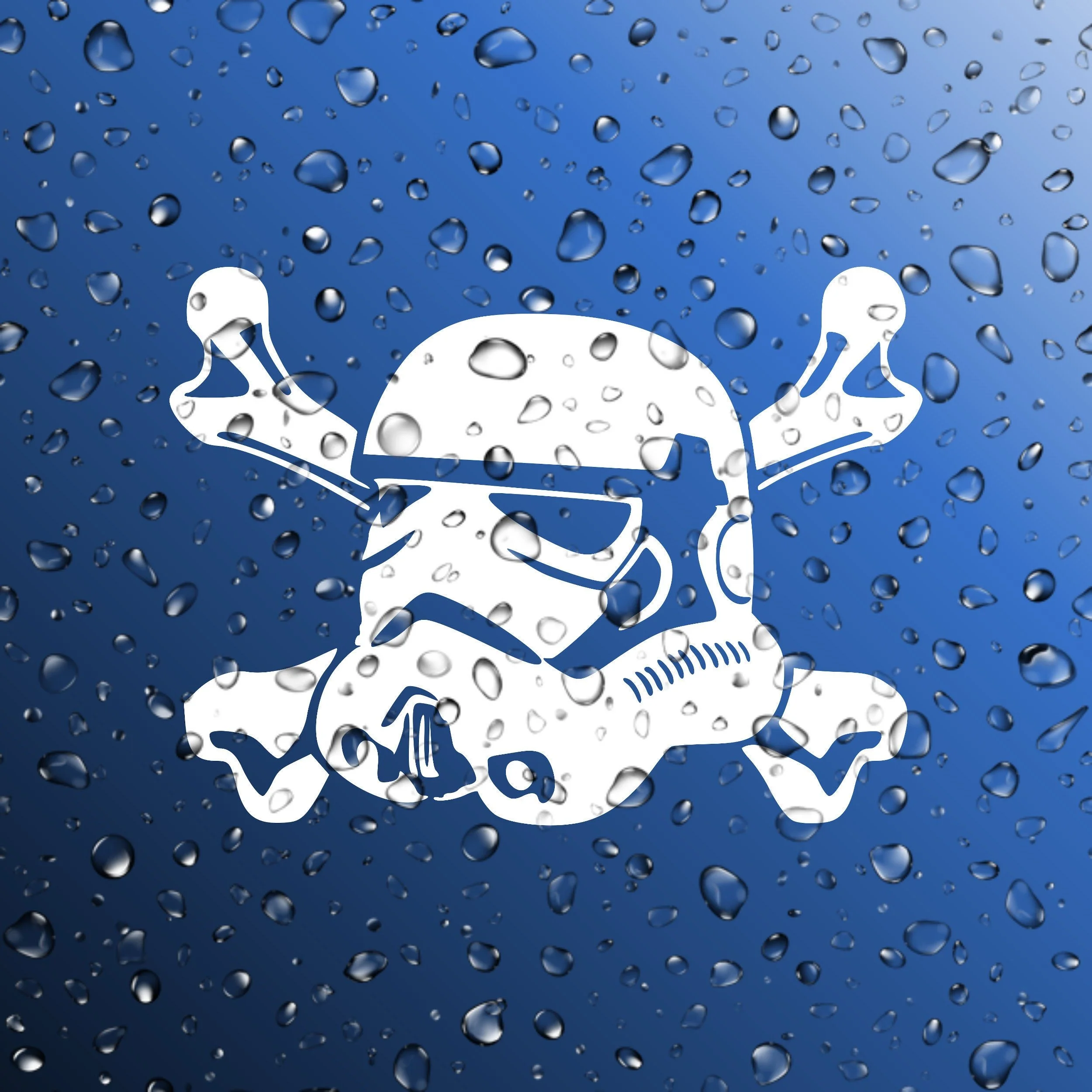 Star Wars Stormtrooper Helmet Skull Crossbones Vinyl Decal