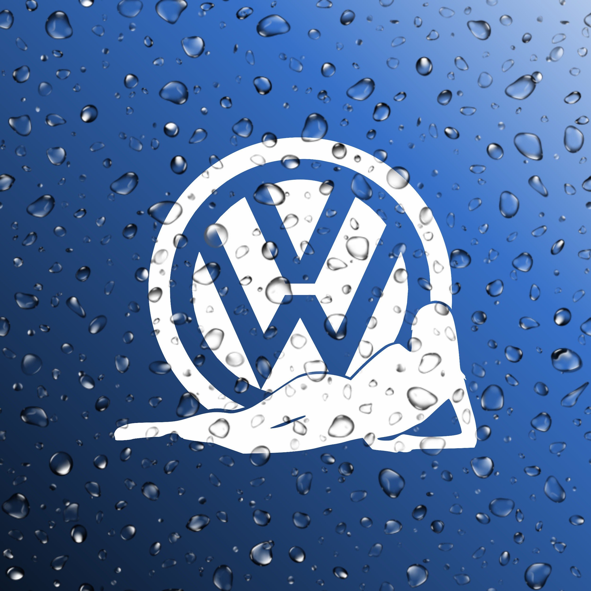 VW Volkswagen Sexy Laid Down Lady Logo