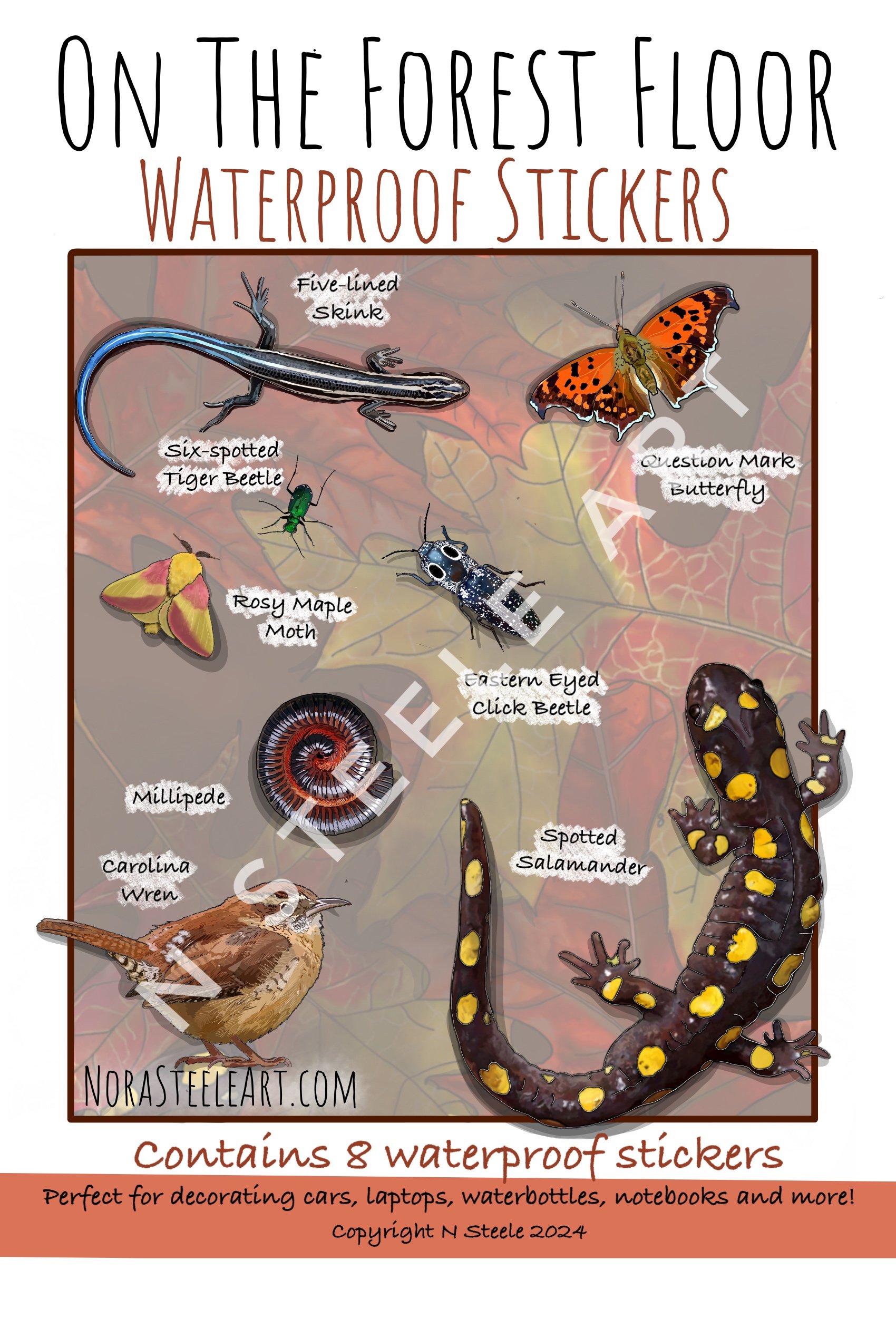 On the forest floor sticker pack cover art