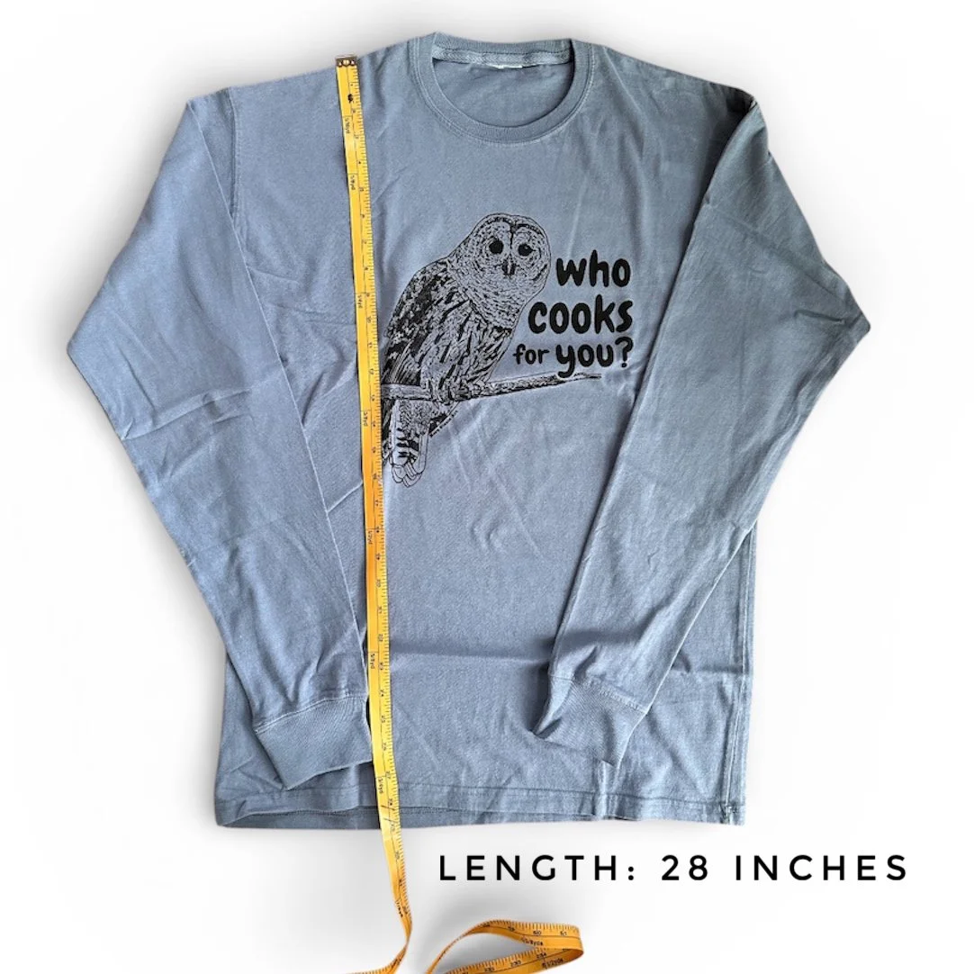 Long-sleeve shirt length 28 inches