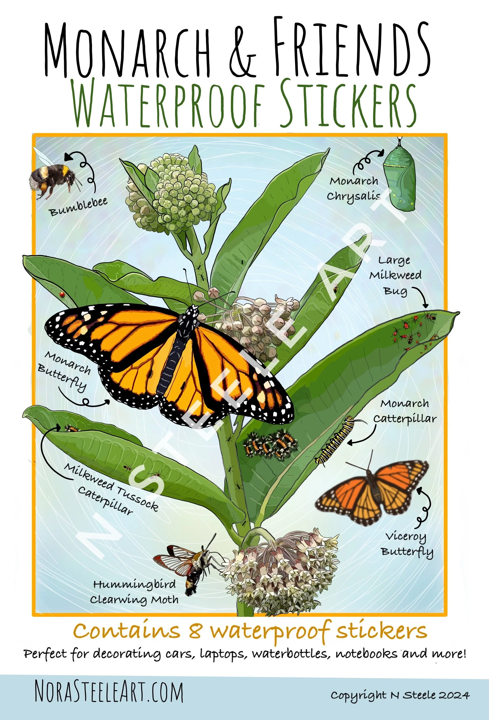 Monarch friends sticker pack cover art