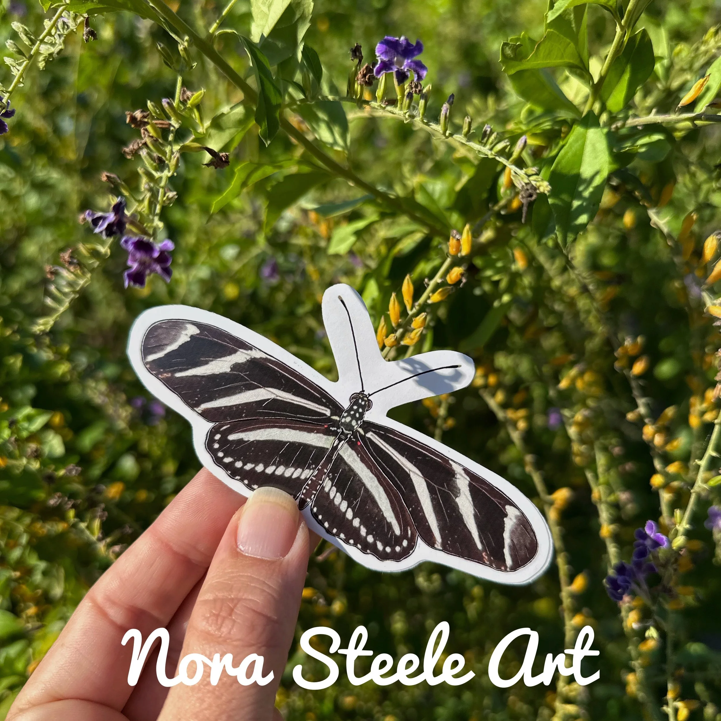 Waterproof Sticker - Zebra Longwing (Heliconian)