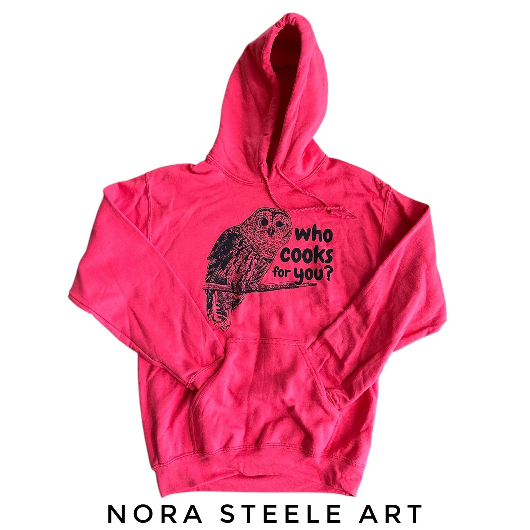 Barred Owl - Up-cycled Hoodie - SMALL