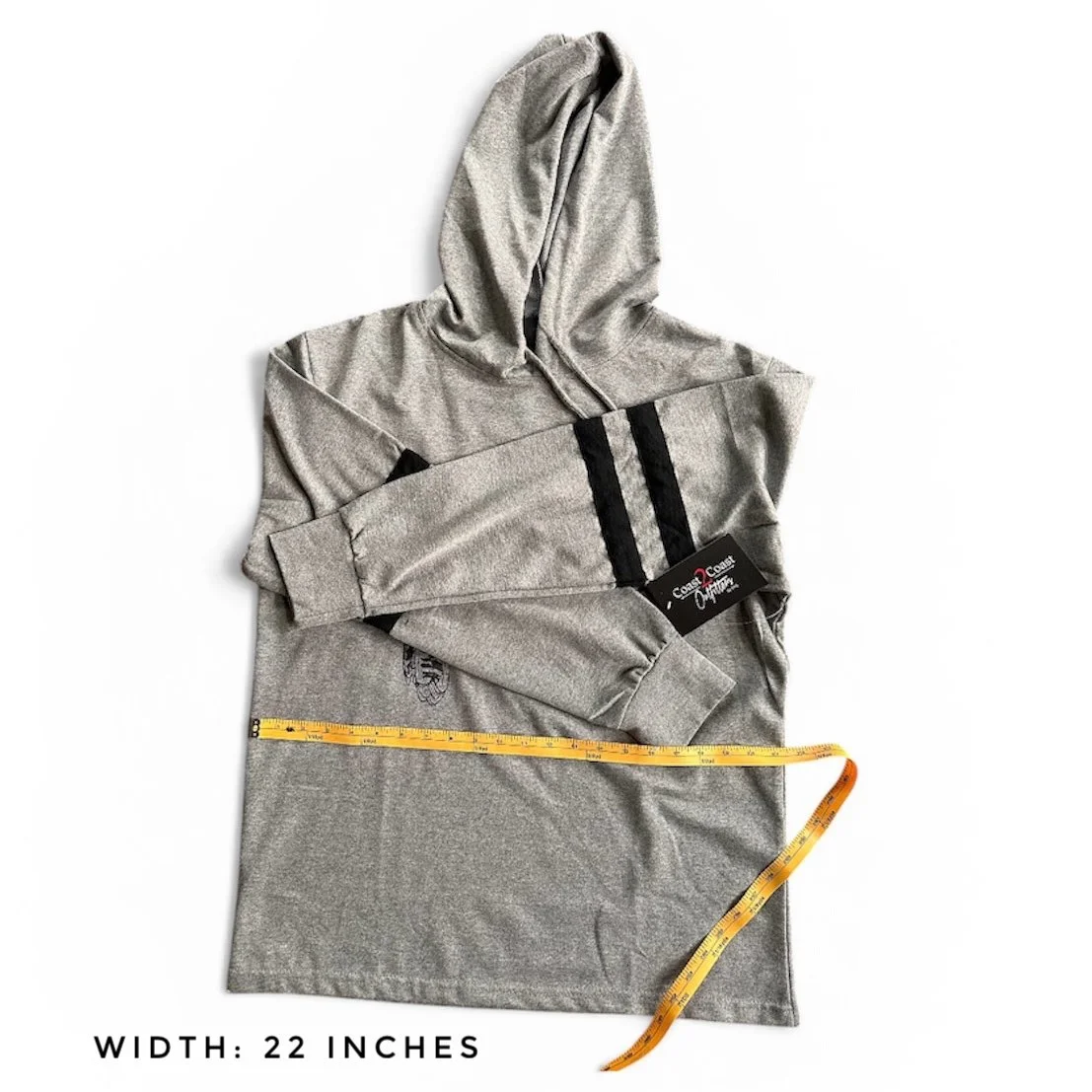 long-sleeve shirt width 22 inches