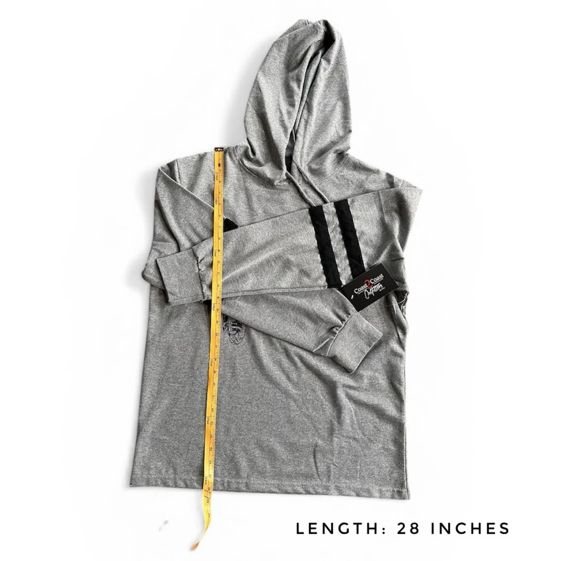 long-sleeve shirt length 28 inches