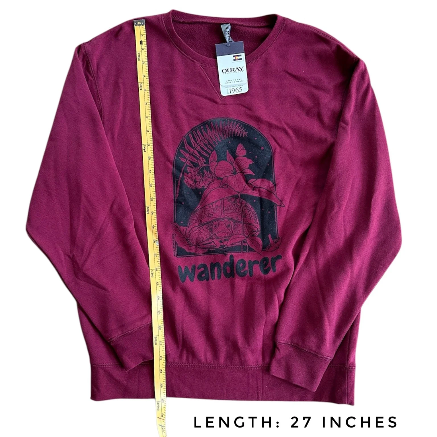 Sweatshirt length 27 inches