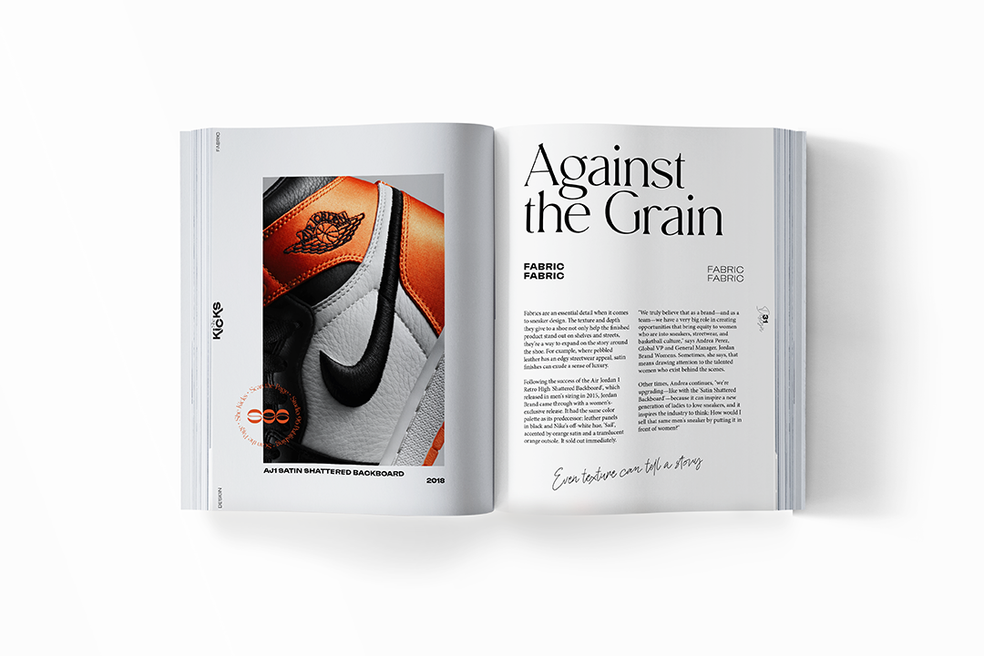 She Kicks Nav Gill Womens Sneaker Book Jordan Satin Shattered Backboard AJ1