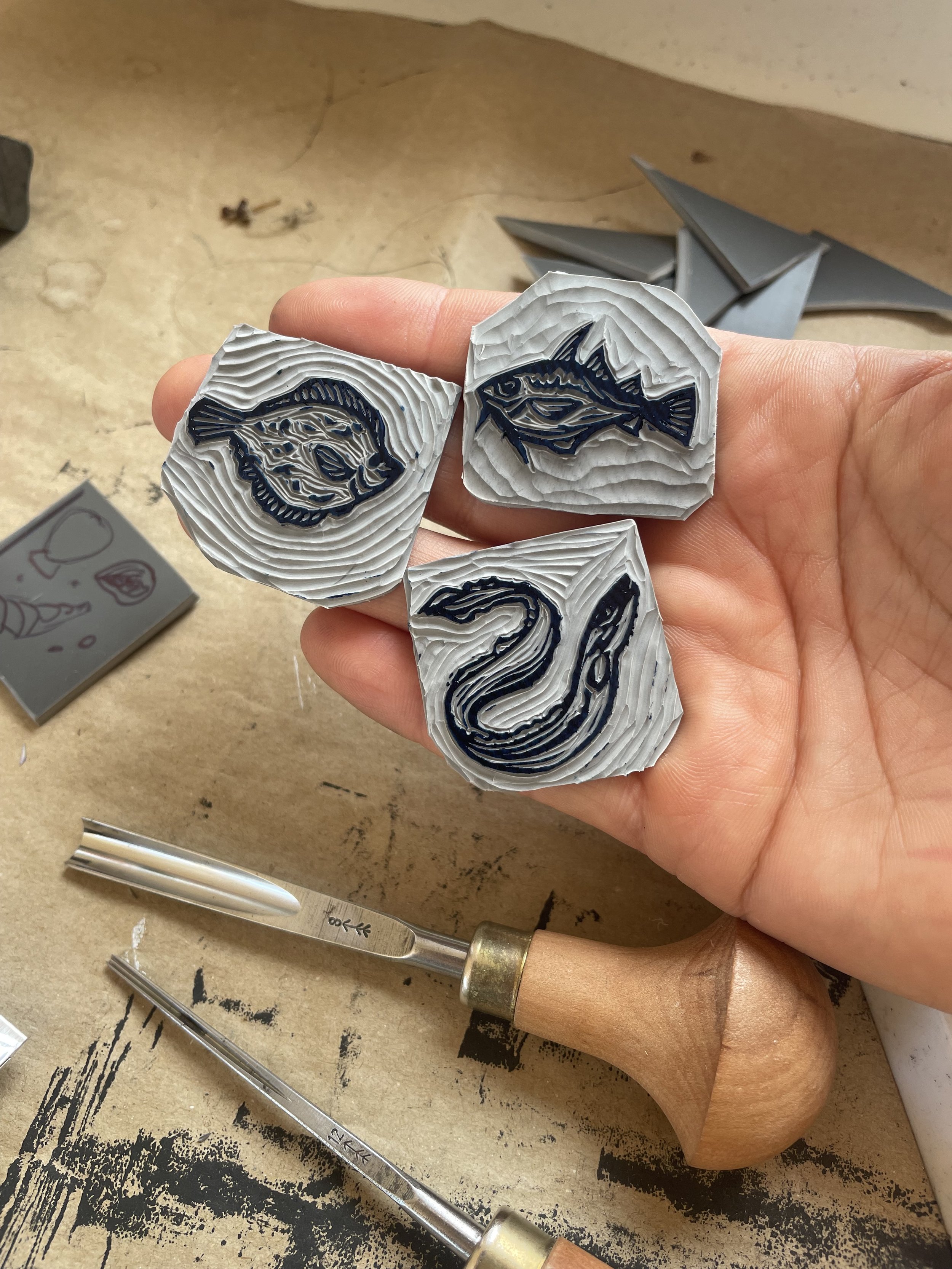 Little fishy stamps