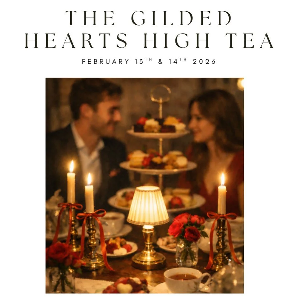 ✨ The Gilded Hearts High Tea ✨
A Valentine&rsquo;s evening made for slow moments, warm glances, and romance that lingers.

February 13th &amp; 14th, 2026 
6 PM 
Ruthven Park National Historic Site, Cayuga, ON 
19+ event
$65 per person 

Begin your ni