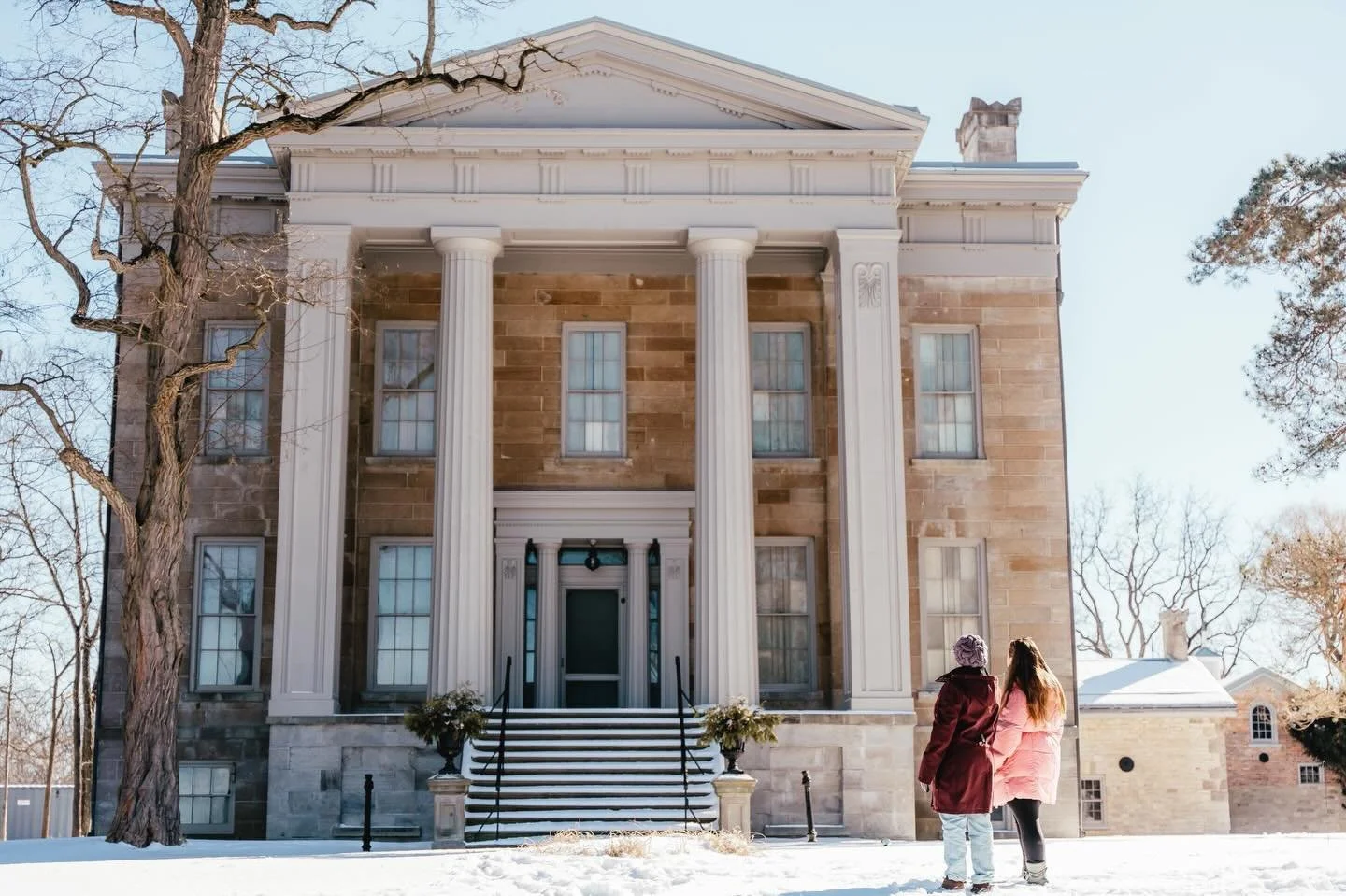 Visit Ruthven Park! 
Stroll along peaceful nature trails, explore the picturesque grounds, and step back in time as you admire the stunning Greek Revival mansion and historic buildings that anchor this beautiful estate. Don&rsquo;t forget to stop by 