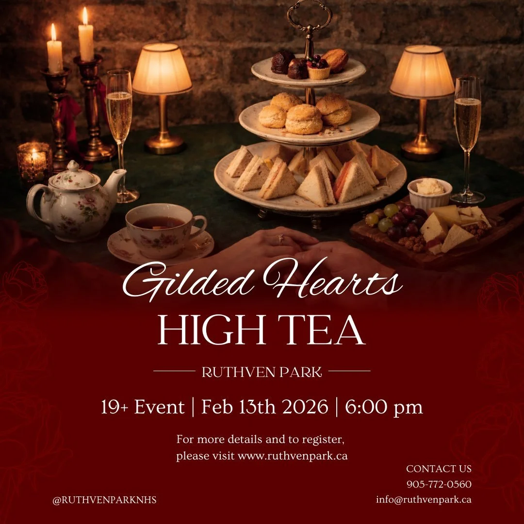 🌹 Gilded Hearts High Tea 🌹
🌹February 13, 2026
🌹6:00 PM | 19+ Event

Step into an intimate Valentine&rsquo;s evening set within the candlelit stone walls of the Coach House. Enjoy graceful music, a guided tour sharing historic stories of devotion 