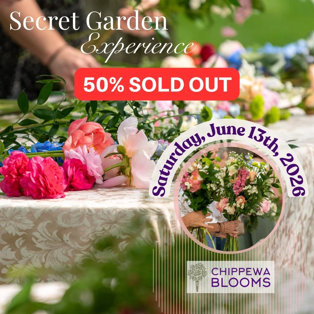 Secret Garden Experience Saturday, June 13, 2026 ✨ Now 50% Sold Out ✨

Let early summer sweep you away with a day of flowers, creativity, and gentle inspiration at Ruthven Park. Join Tamara of @chippewablooms for two beautifully crafted workshops des