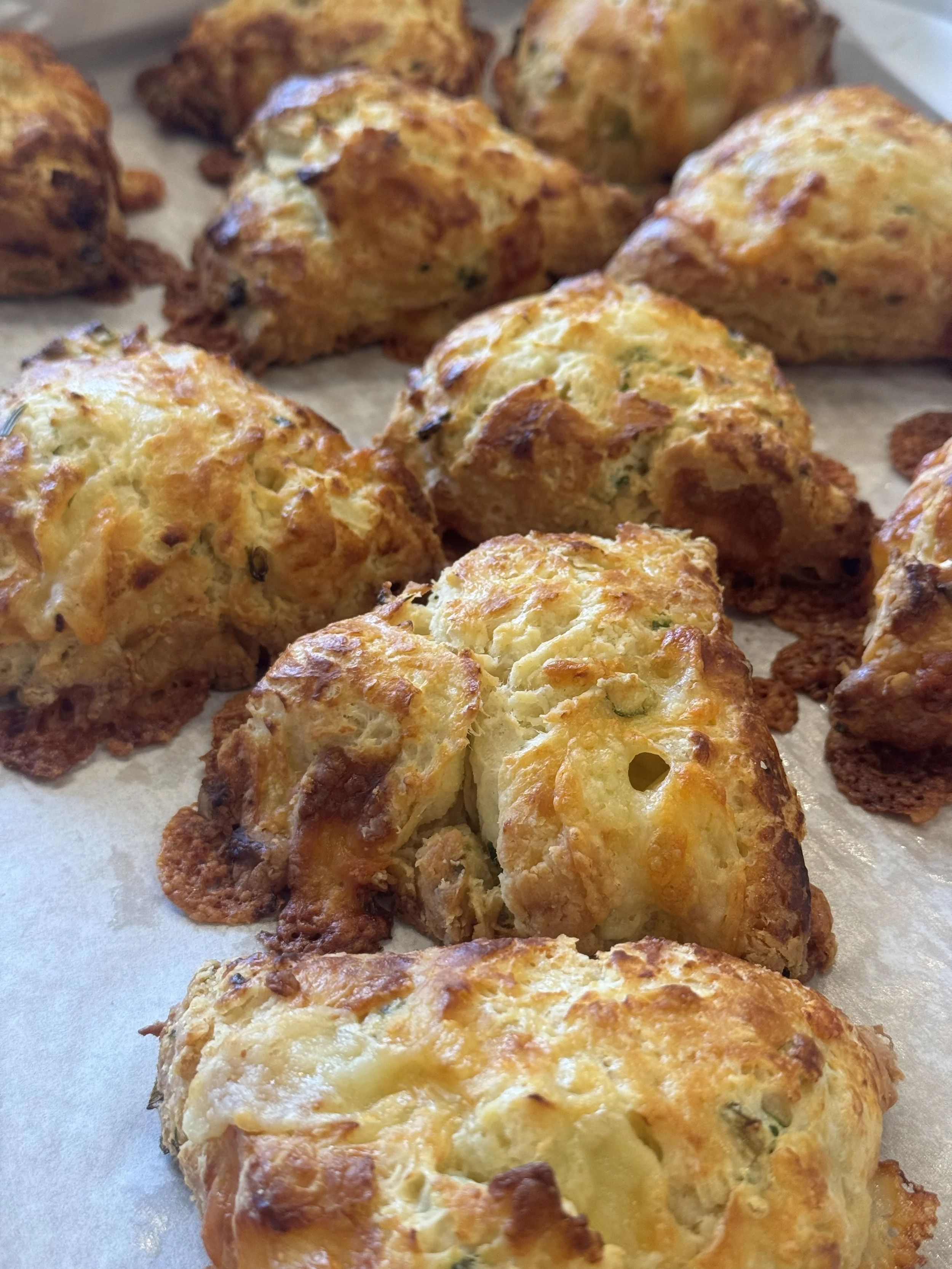 Cheddar scallion scone - Saturday only