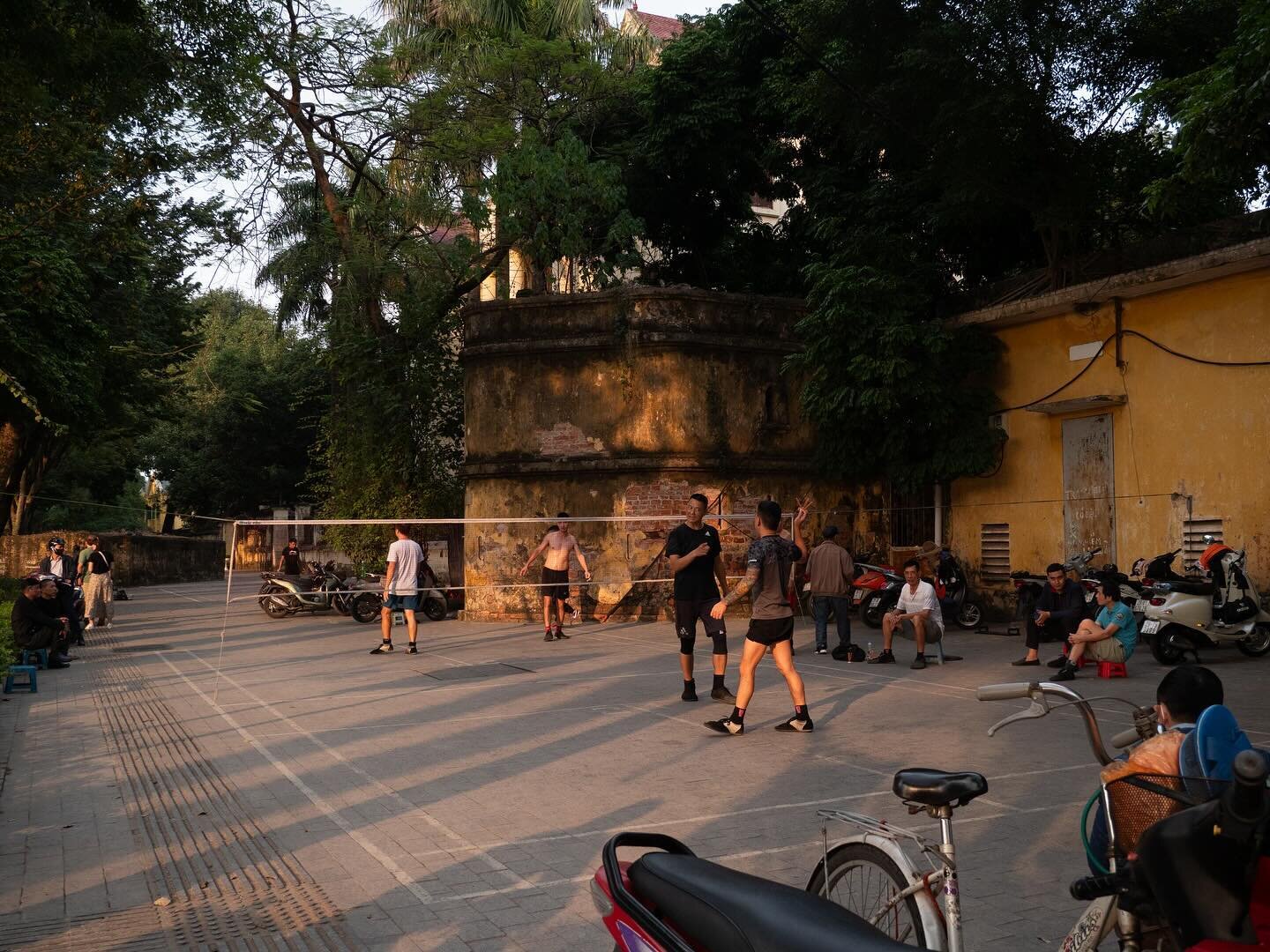 Đ&aacute; Cầu, the national sport of Vietnam

Originating from China centuries ago, Đ&aacute; Cầu is a traditional game widely played in South-East Asian countries. Combining elements of soccer and hacky sack, the two teams play on a badminton court.