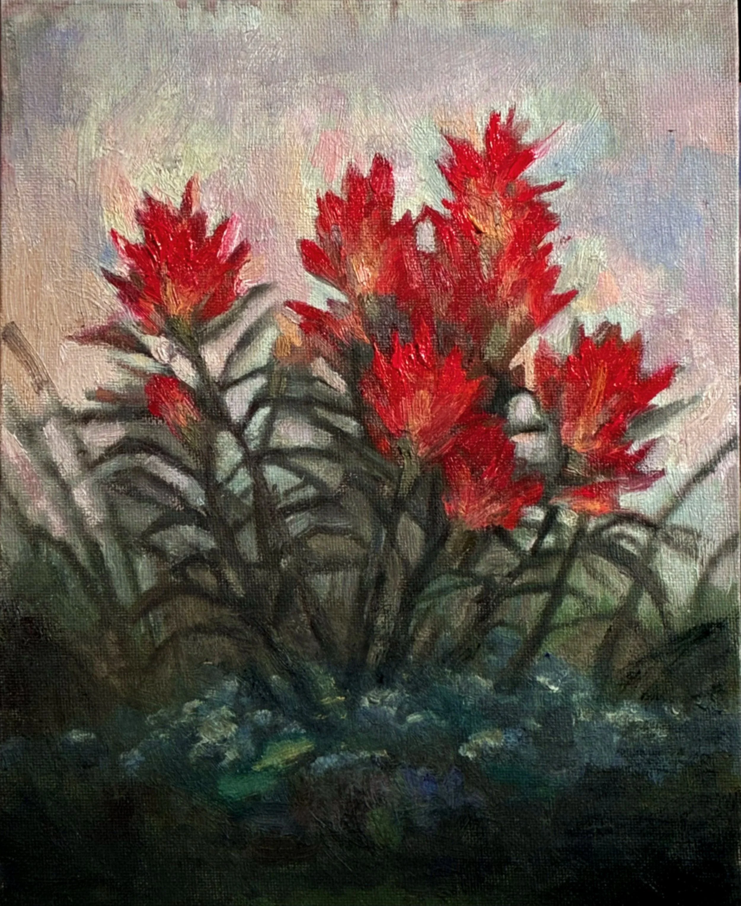'A Blessing of Indian Paintbrush' 
8x10 inch    Oil paint on canvas board
400$