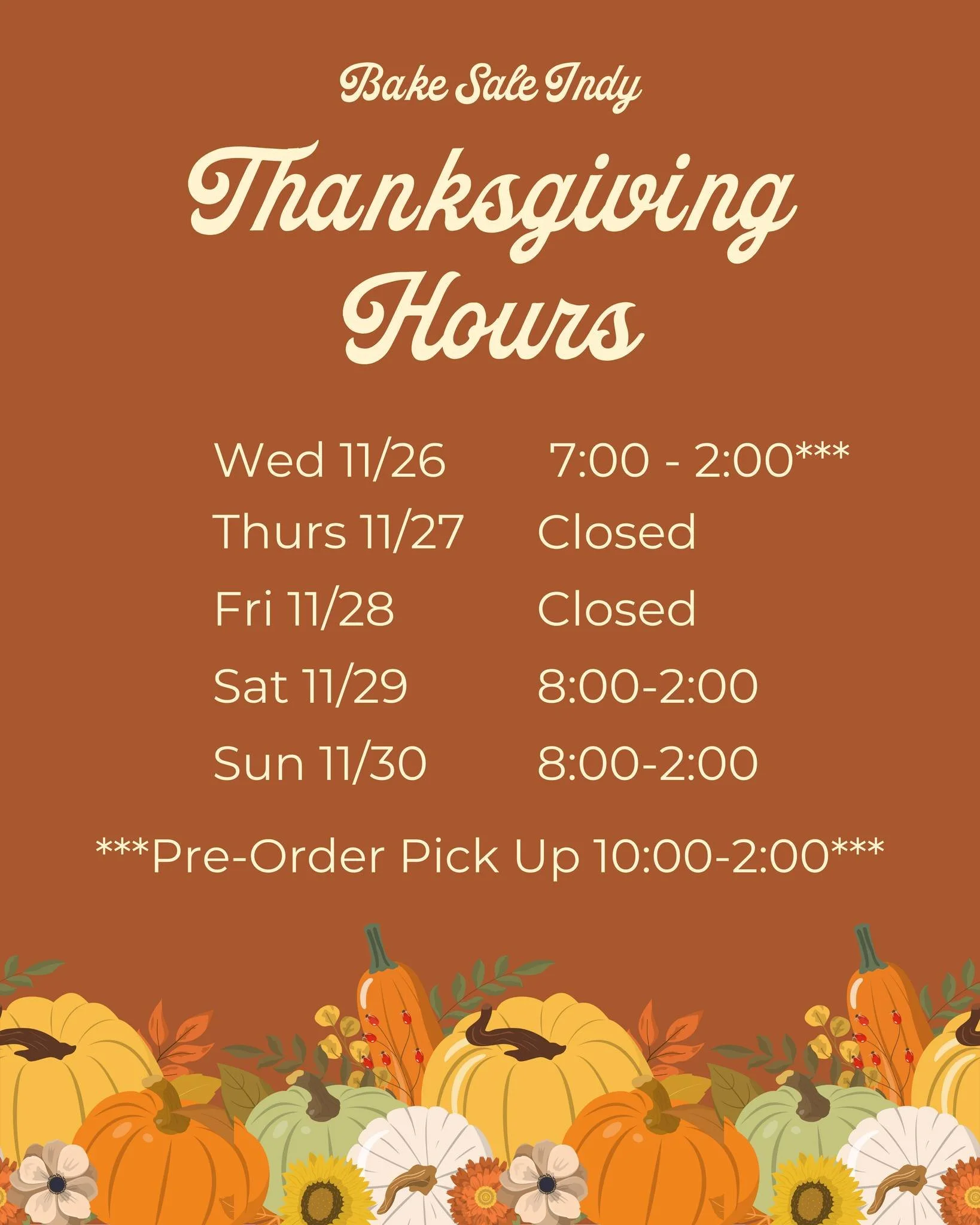 Open Wednesday 7-2 for first-come-first-served pies, rolls, sourdough, and pastries. 10-2 for pre-order pickups.

Closed Thursday and Friday

Back to regular hours on Saturday!

Happy Thanksgiving, y'all!