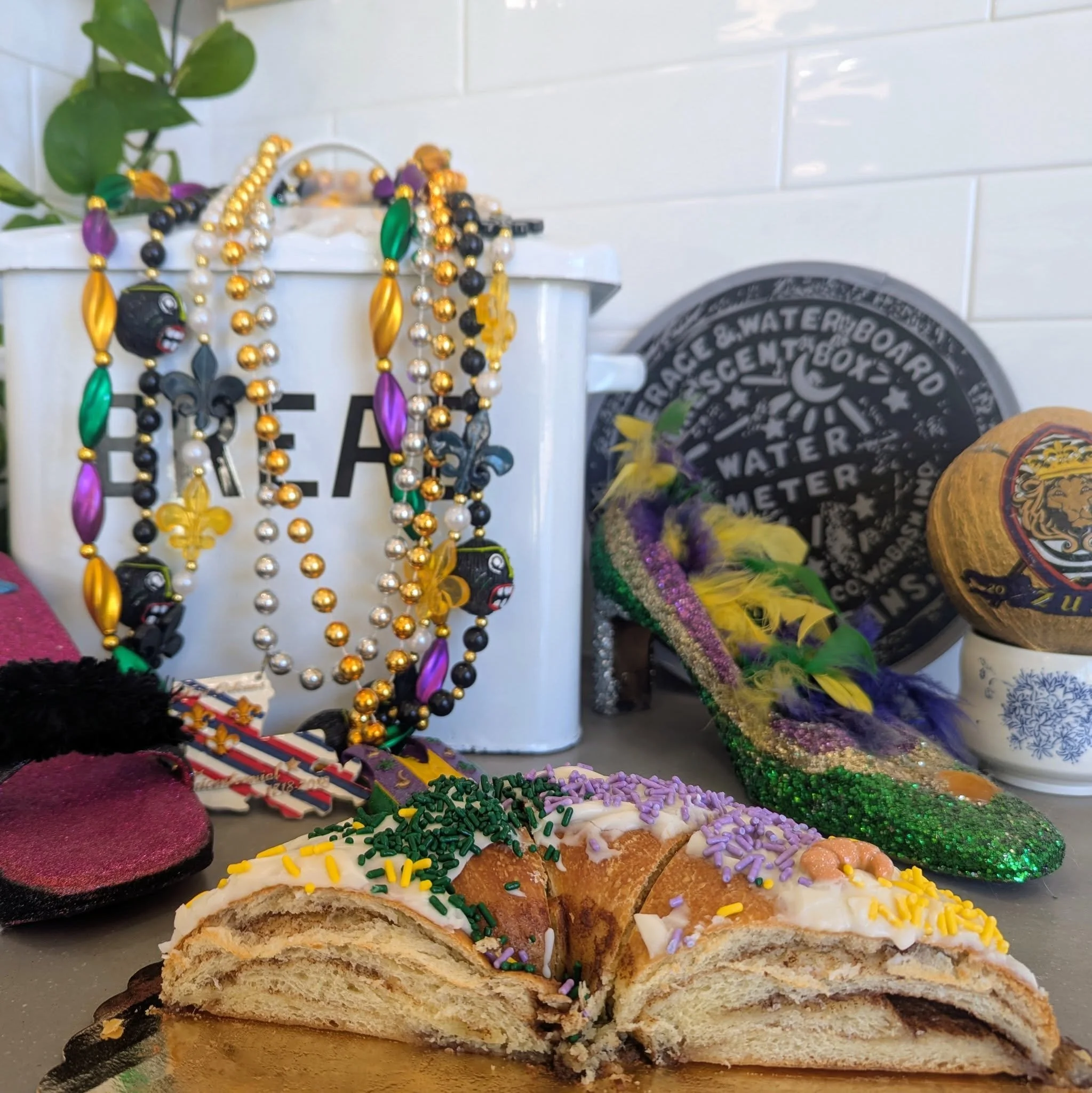 It's officially Carnival season at Bake Sale! But wait...where's the baby?? In New Orleans, bakeries often have signature f&egrave;ves in their King Cakes. Think moons, masks, even pigs! Locals like to collect them. At Bake Sale, we wanted to continu