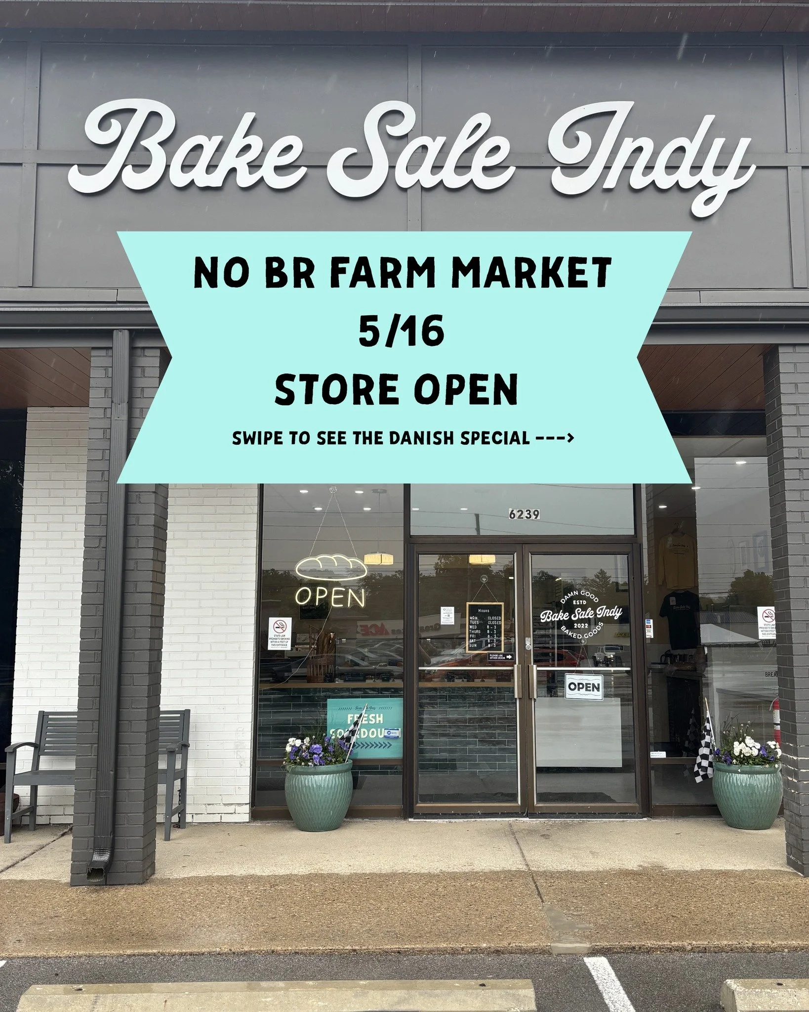 We can't make it to the @brfarmersmarket tomorrow but the shop will be open! Come on in for this lemon &amp; strawberry danish, along with all your market favorites and SLICED BREAD!