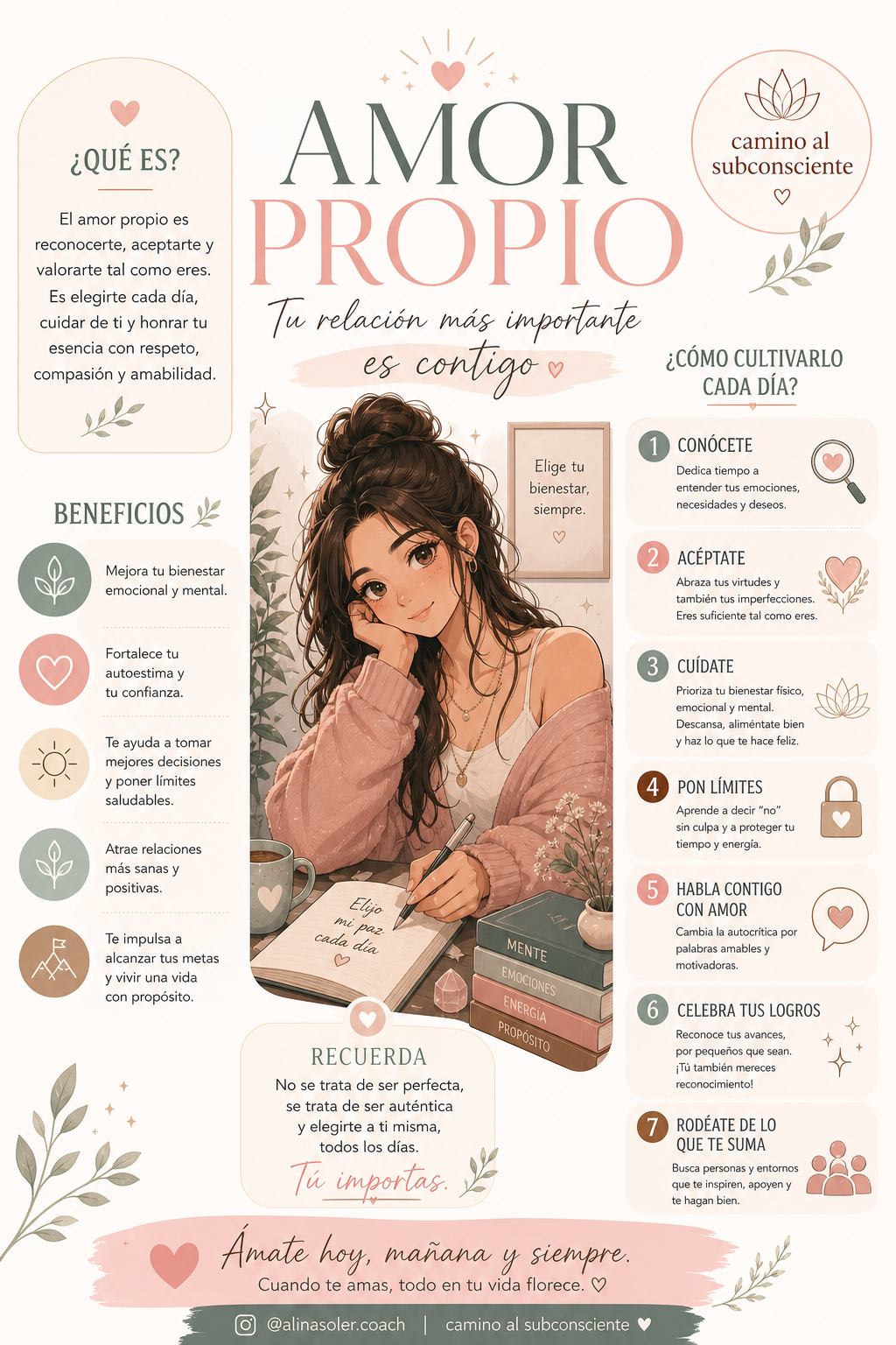 Hay momentos en los que no te falta disciplina.
Te falta cuidado.

Hay momentos en los que no necesitas hacerlo mejor…
necesitas tratarte mejor.

Porque el amor propio no es una idea bonita.
Es una forma de estar contigo.

Es dejar de hablarte con du