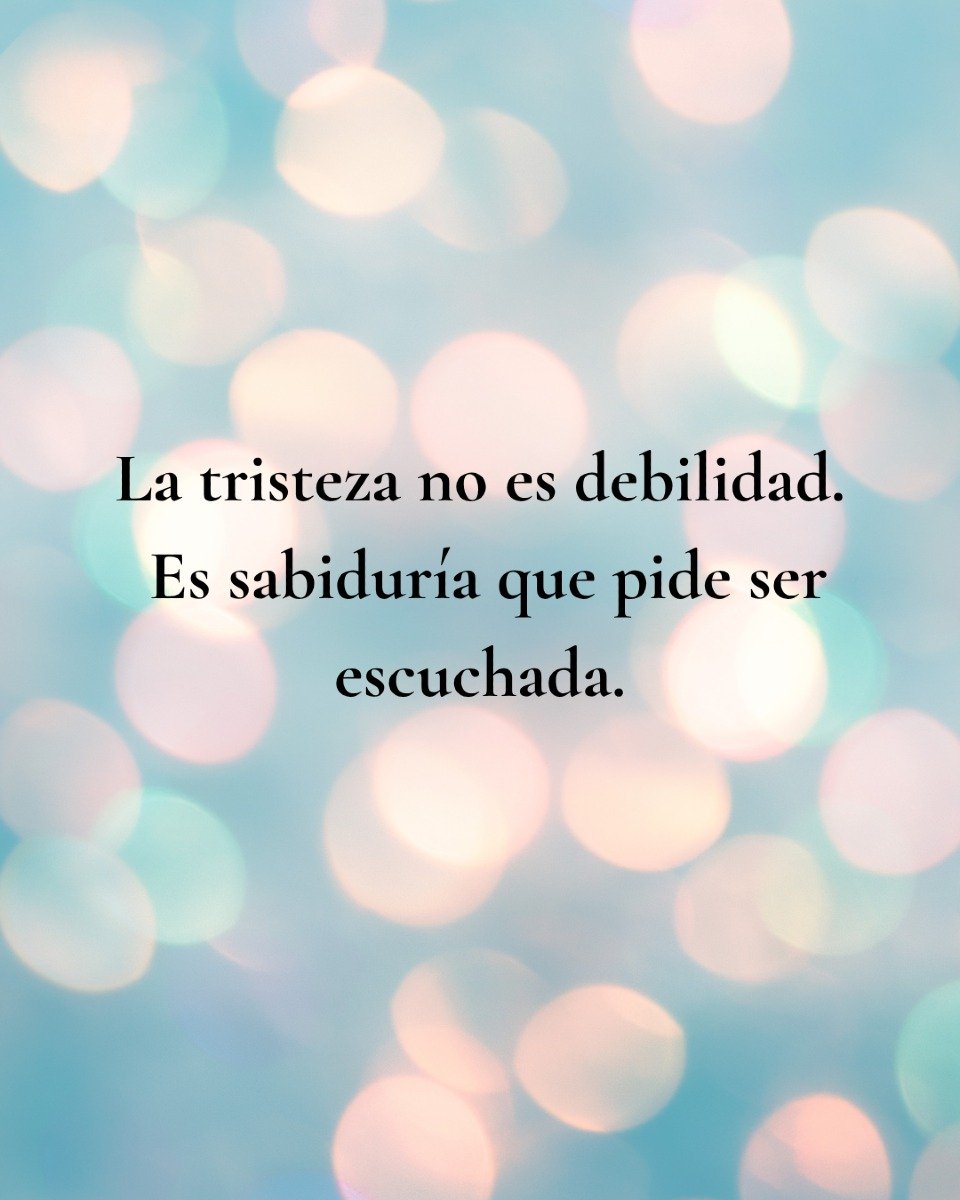 La tristeza tambi&eacute;n habla.
A veces, sin previo aviso, la tristeza se instala.
Puede que est&eacute;s en medio de un d&iacute;a &ldquo;normal&rdquo;...
Y de pronto, una canci&oacute;n, un recuerdo, una palabra&hellip;
Y ah&iacute; est&aacute;.
