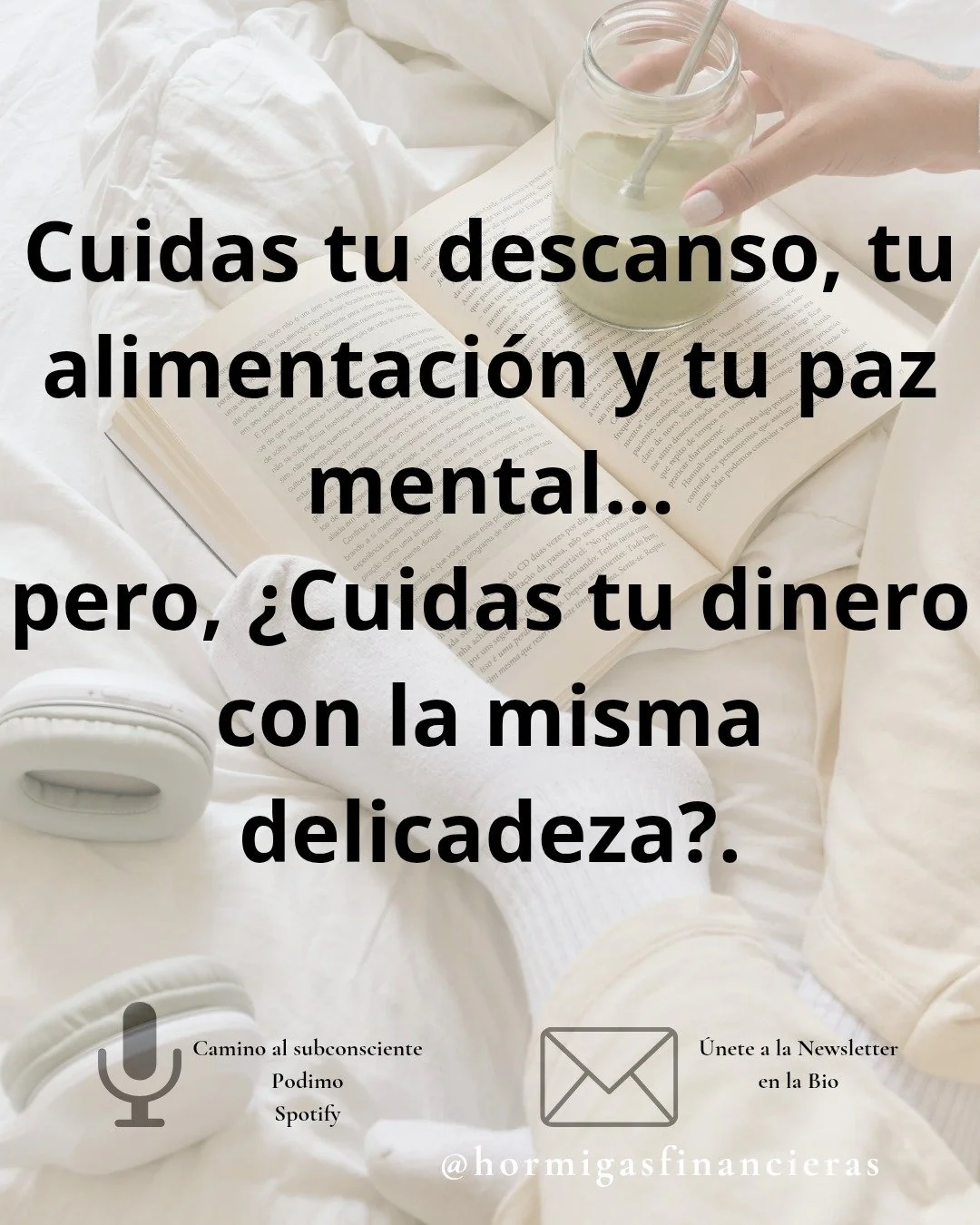 Tu bienestar y tu dinero est&aacute;n m&aacute;s conectados de lo que parece.

Cuando tus finanzas est&aacute;n en caos, tu mente no descansa.

Cuando tu mente est&aacute; en caos, tus finanzas se desordenan.

Cuidar tu dinero no va de obsesi&oacute;