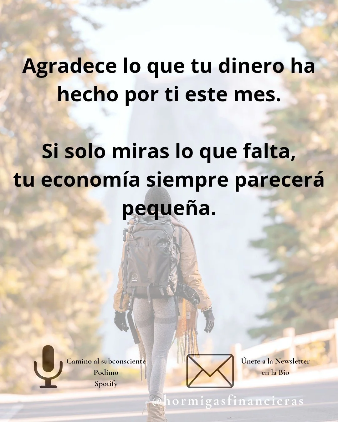 Cuando miras lo que ha funcionado empieza tu camino hacia la abundancia.

Haz este ejercicio:
- Agradece lo que tu dinero te permiti&oacute; este mes.
- Reconoce tus decisiones acertadas.
- Mira d&oacute;nde ha habido progreso.
- Celebra peque&ntilde