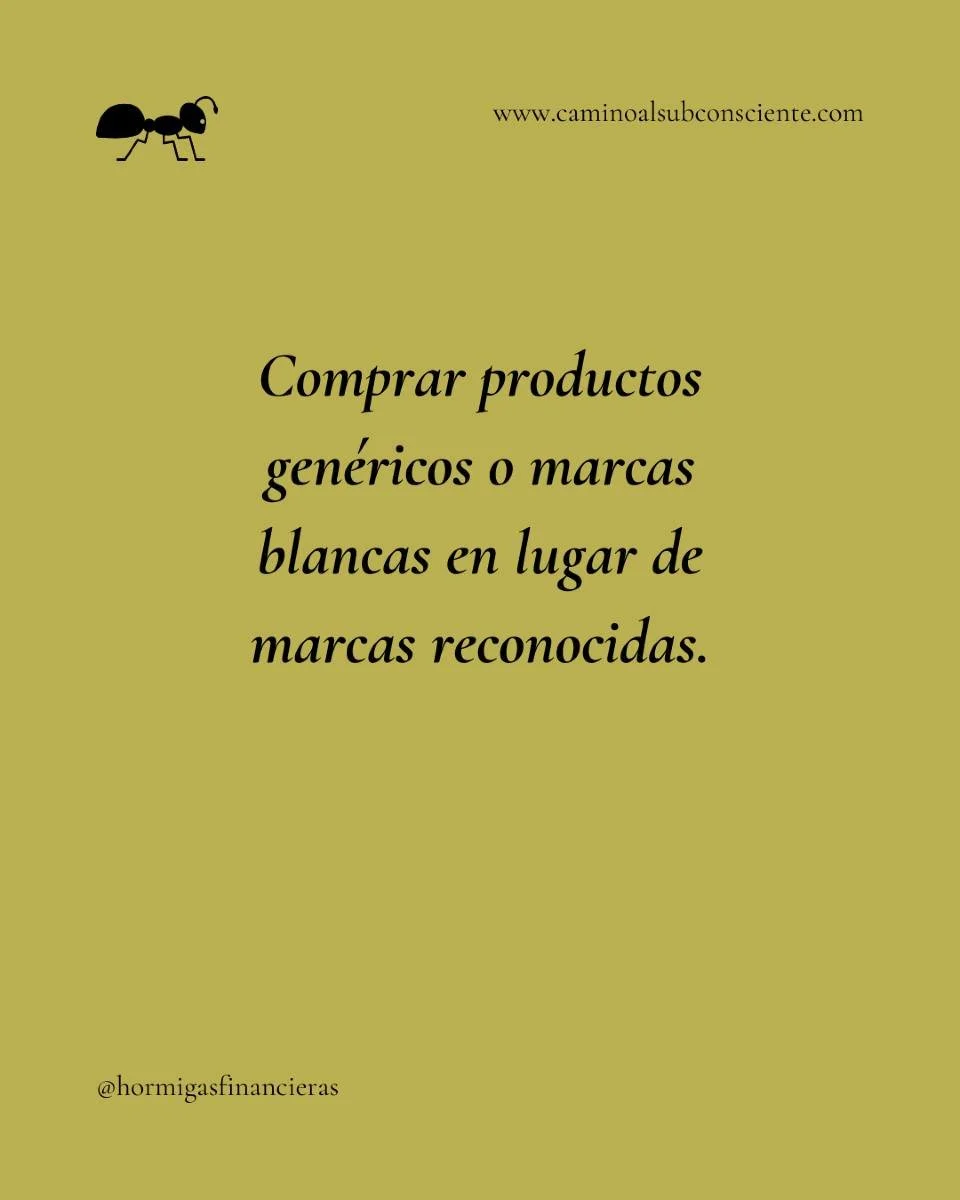 A veces, ahorrar no es cuesti&oacute;n de grandes sacrificios, sino de decisiones peque&ntilde;as que suman.

Elegir productos gen&eacute;ricos o marcas blancas no te resta calidad de vida, te la devuelve.

&iquest;Por qu&eacute;? Porque pagas por lo