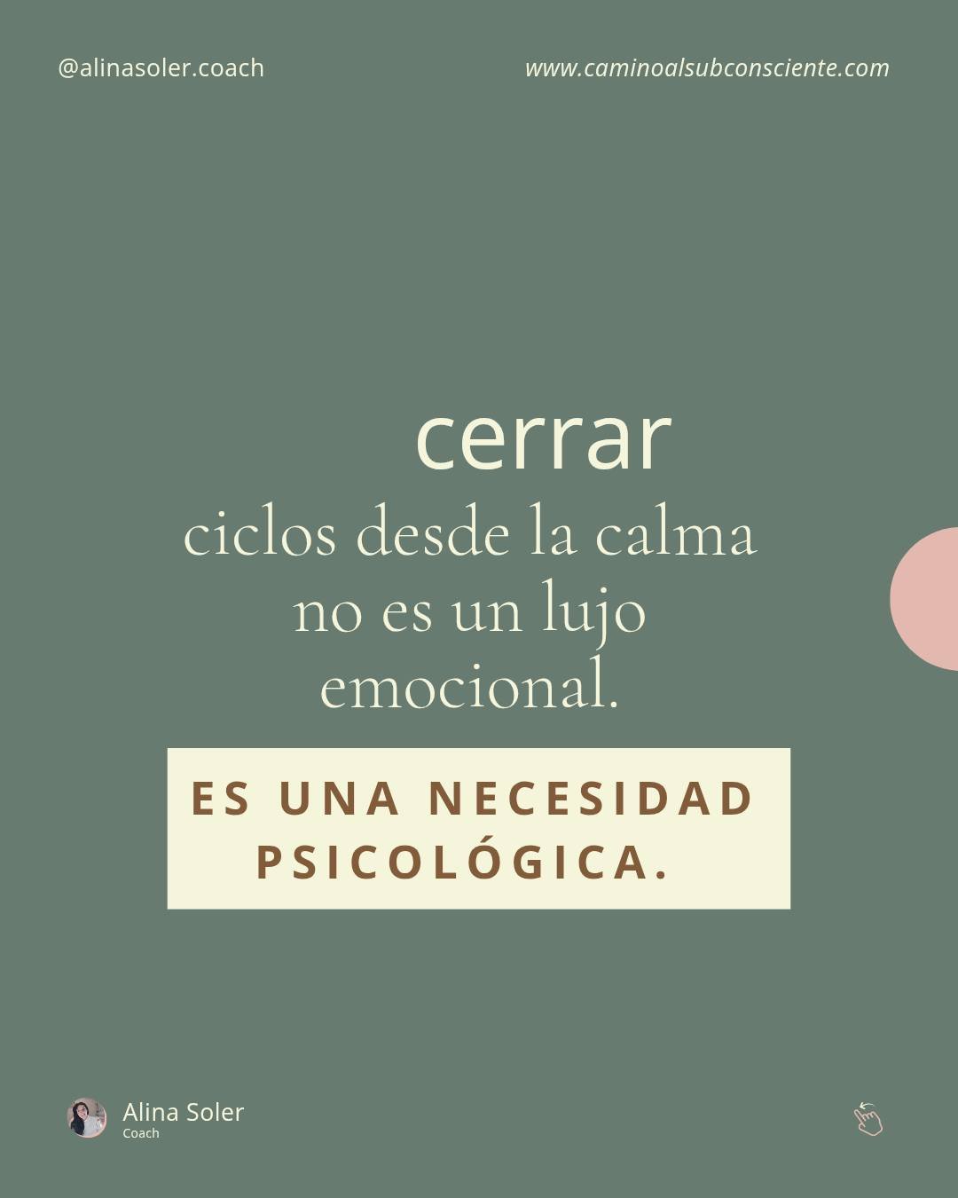 En psicolog&iacute;a, los finales no resueltos se convierten en bucles emocionales.
La mente necesita cerrar para poder descansar.
El cuerpo necesita calma para integrar.
Cerrar un ciclo desde la calma no es una frase bonita:
es una forma de autorreg