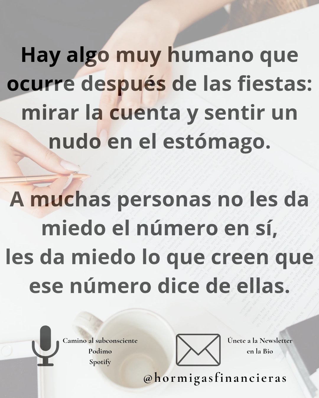 Hola Hormigas!!. Comenzamos un nuevo a&ntilde;o, lleno de salud financiera, con ilusi&oacute;n y comprometidas contigo.

Tus n&uacute;meros no definen tu valor, van a definir tu punto de partida.

La responsabilidad adulta no va de culpas ni de repro