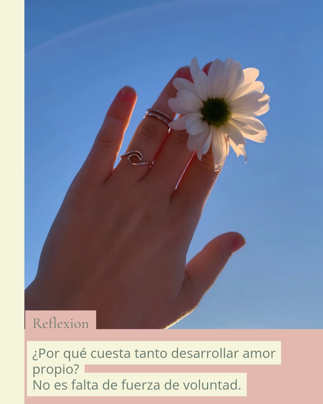 Durante mucho tiempo pens&eacute; que el amor propio era una cuesti&oacute;n de autoestima.
Con los a&ntilde;os entend&iacute; que es algo m&aacute;s profundo.
Tiene que ver con la relaci&oacute;n que construyes contigo misma.
Con c&oacute;mo te habl