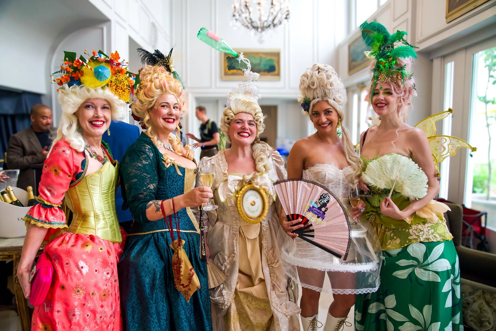 Costumed performers in feathered gowns at Marriott's Grand Concourse, Tales of the Cocktail 2026
