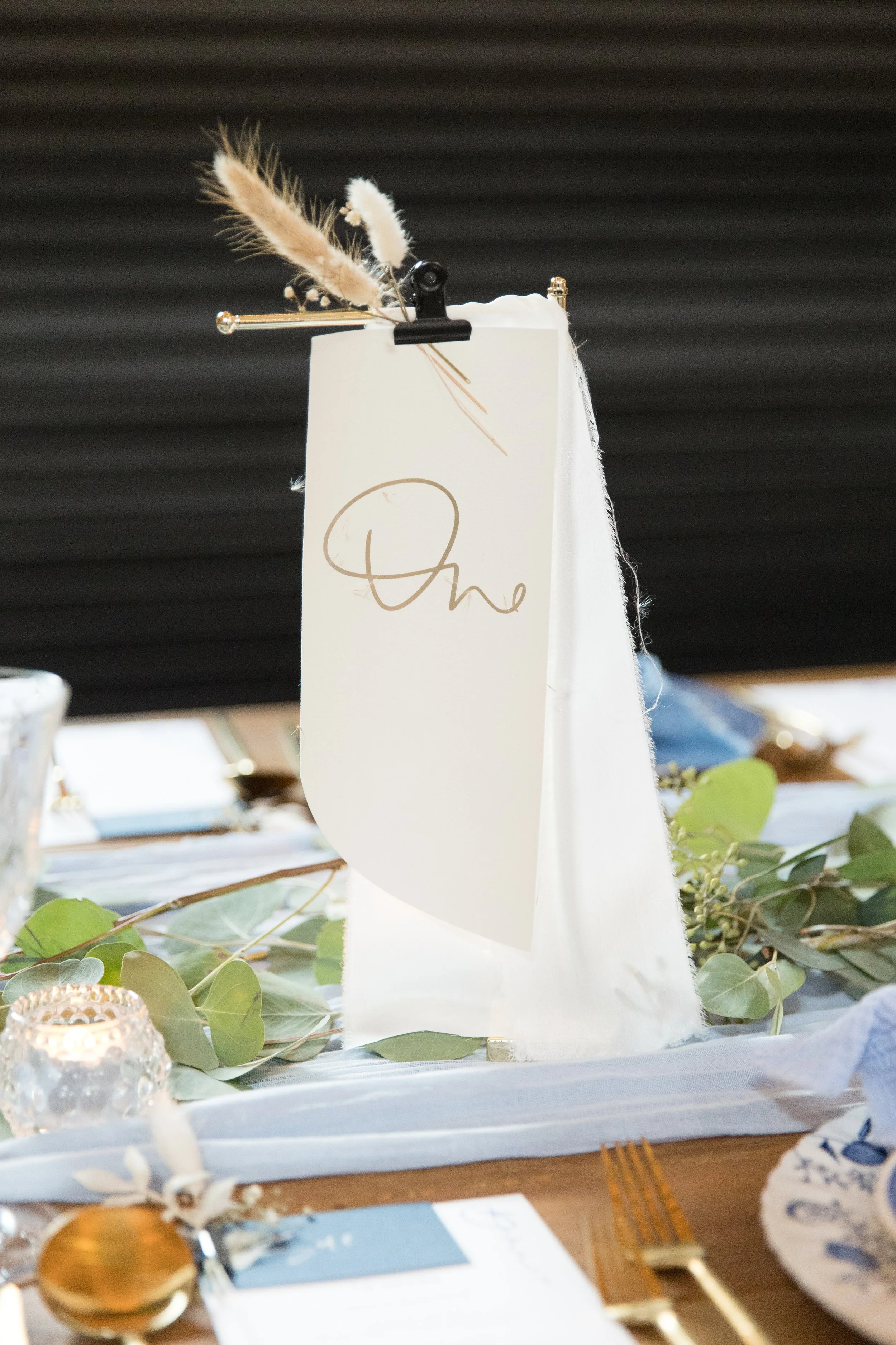 Hanging Fabric Table Number