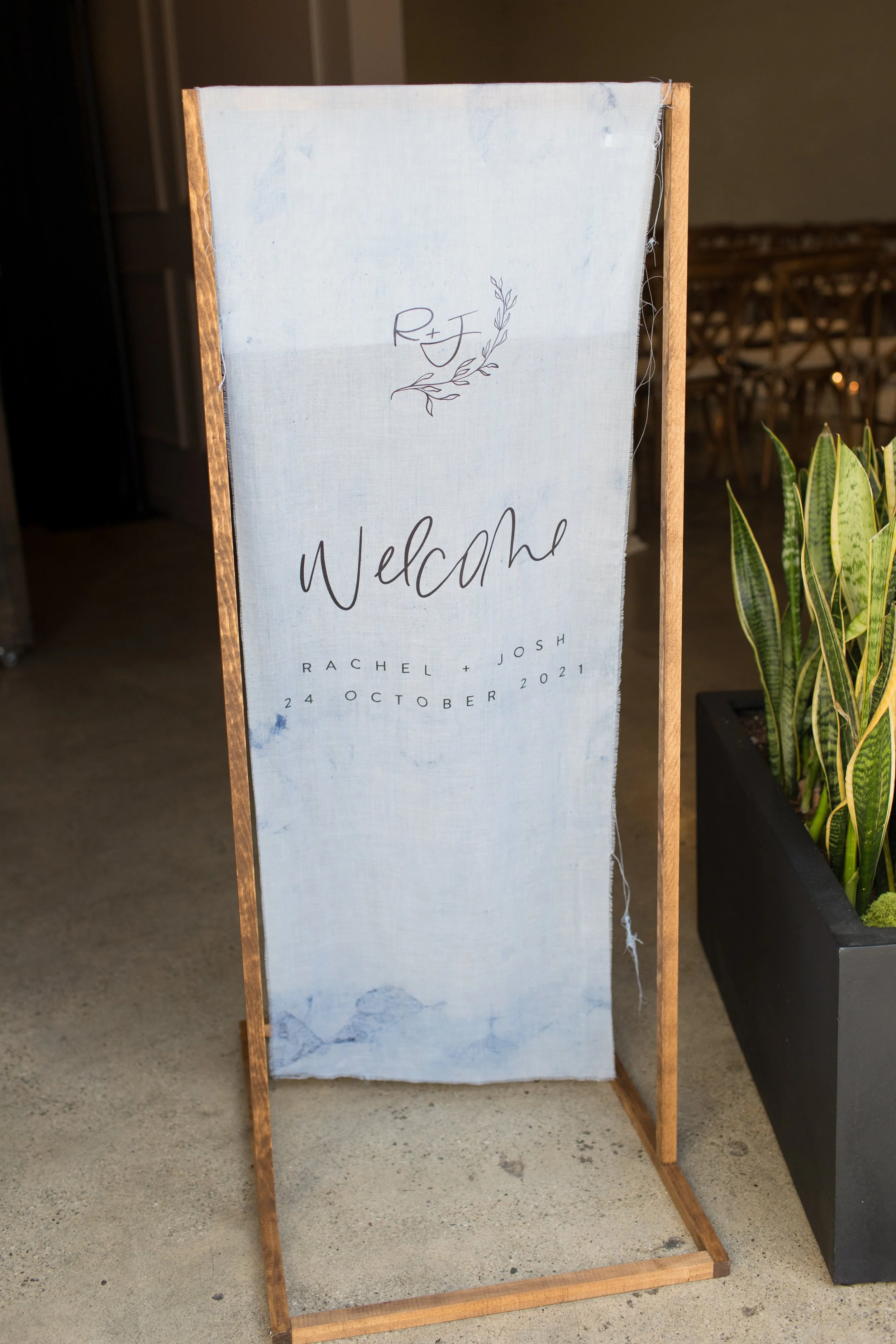 Fabric Welcome Sign