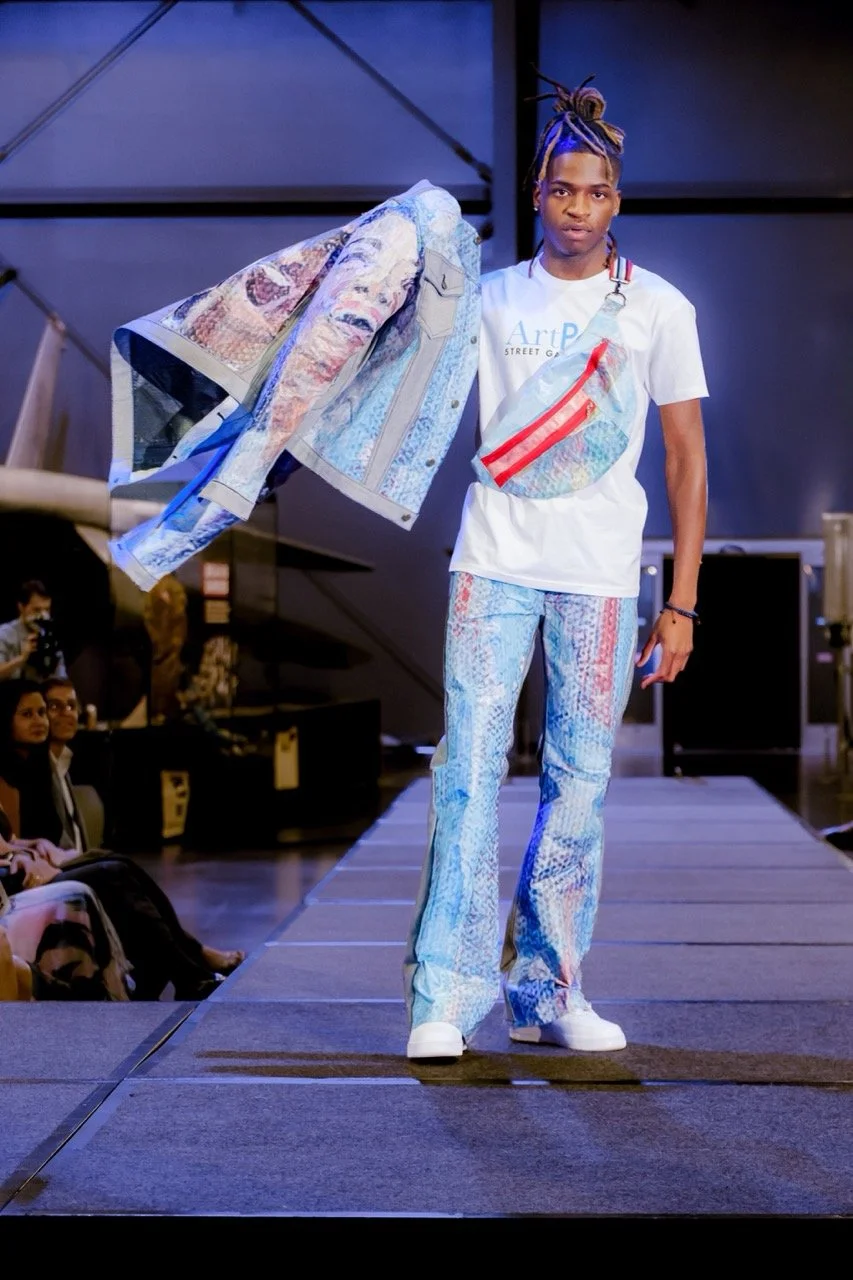 ArtPop Street Gallery Upcycled Fashion Show 2024 Designer Terrell Milton Jr. Upcycling Initiative 2.jpeg