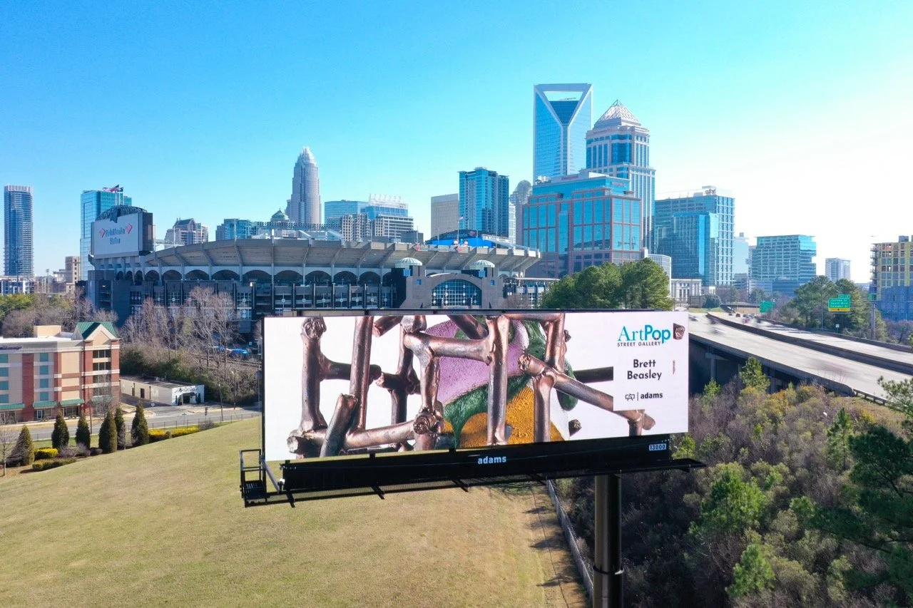 ArtPop Street Gallery Cities Program Class of 2024 Adams Digital Billboard Charlotte NC Skyline Brett Beasley.jpeg