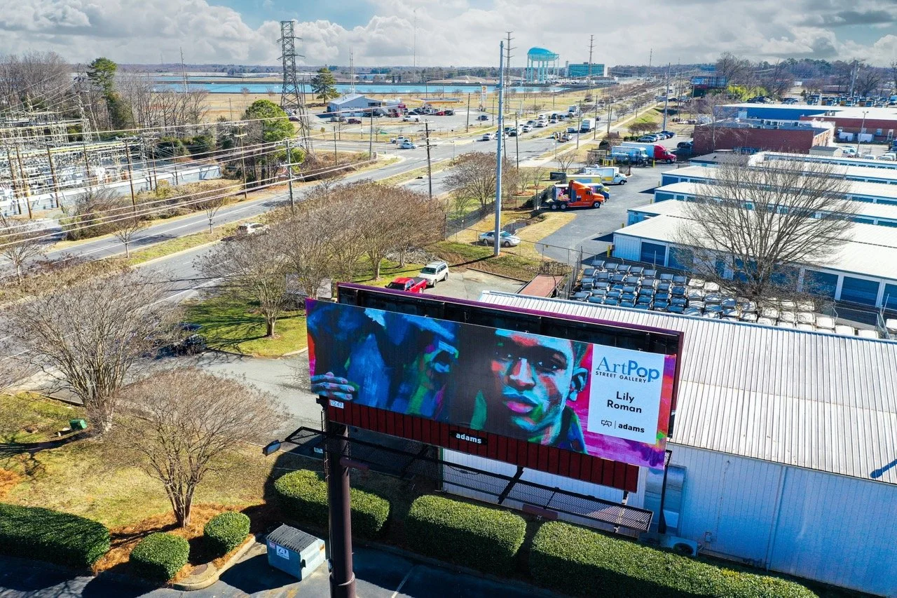 ArtPop Street Gallery Cities Program Class of 2024 Adams Outdoor Advertising Printed Artist Billboard Charlotte NC Lily Roman.jpeg
