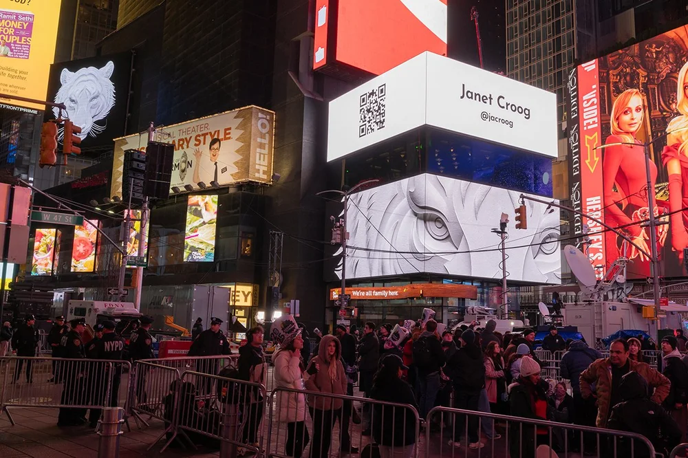 ArtPop Street Gallery Cities Program Class of 2024 Times Square New York City New Years Eve Outfront Media Digital Display Janet Croog.jpg