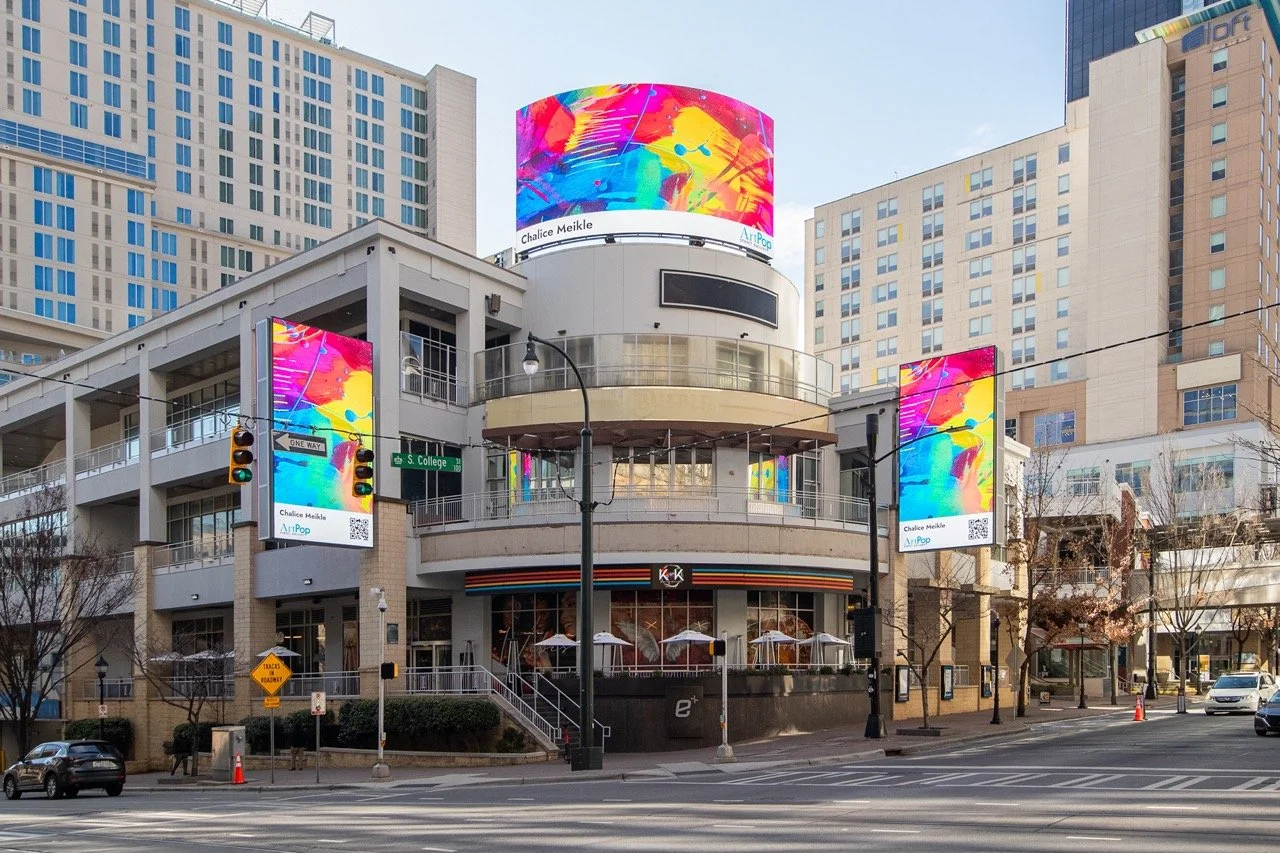 ArtPop Street Gallery Cities Program Class of 2025 Orange Barrel Media Uptown Charlotte Queen City Quarter Digital Display Chalice Meikle.jpeg