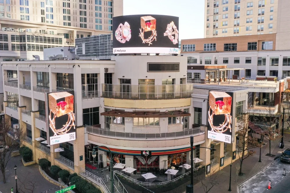 ArtPop Street Gallery Cities Program Class of 2025 Orange Barrel Media Uptown Charlotte Queen City Quarter Digital Display Jill Melyssa.jpeg