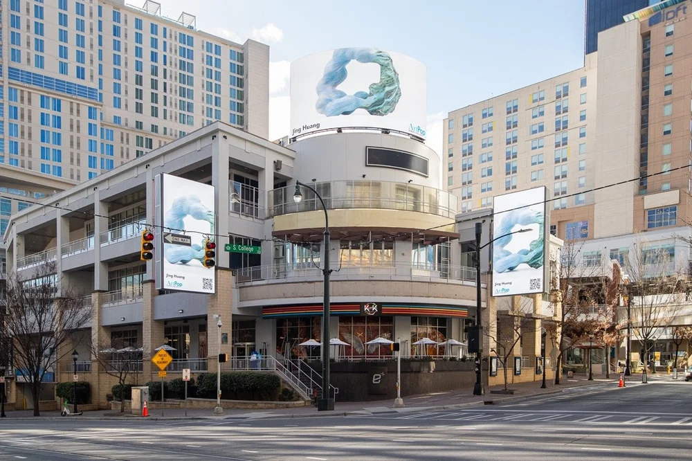 ArtPop Street Gallery Cities Program Class of 2025 Orange Barrel Media Uptown Charlotte Queen City Quarter Digital Display Jing Huang.jpeg