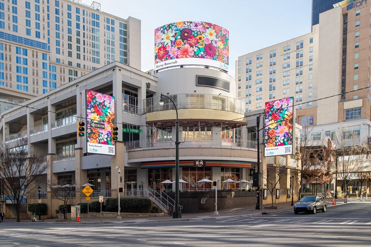 ArtPop Street Gallery Cities Program Class of 2025 Orange Barrel Media Uptown Charlotte Queen City Quarter Digital Display Karey Bancroft.jpeg