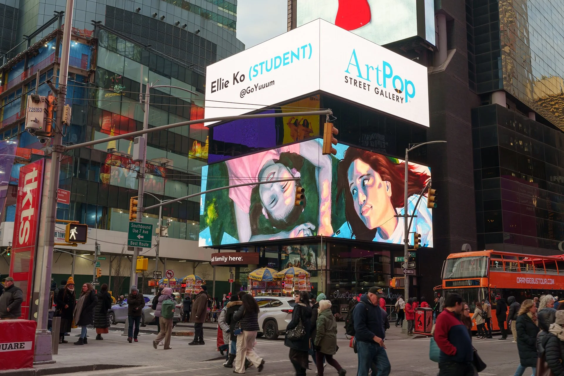 ArtPop Street Gallery Cities Program Class of 2025 Outfront Media Times Square NYC Digital Display Cube Ellie Ko.jpg