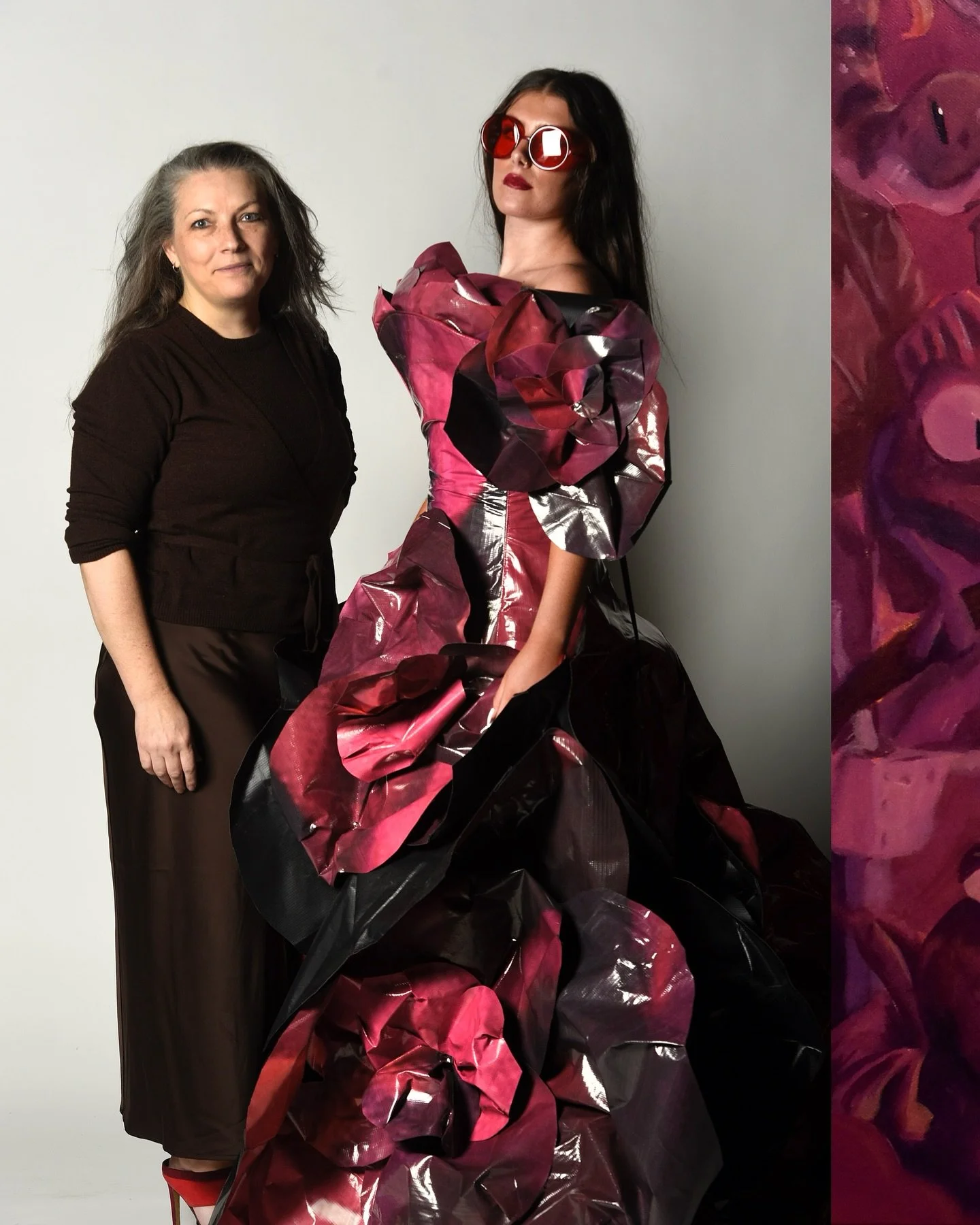 We welcome you back again for the #Fashionfriday recap of the 2025 Upcycled Fashion Show, our next designer, Rachel Malasky ( @sassinsatin )

For her design this year, Rachel was inspired by the young woman in the billboard by Jake Summerour and want
