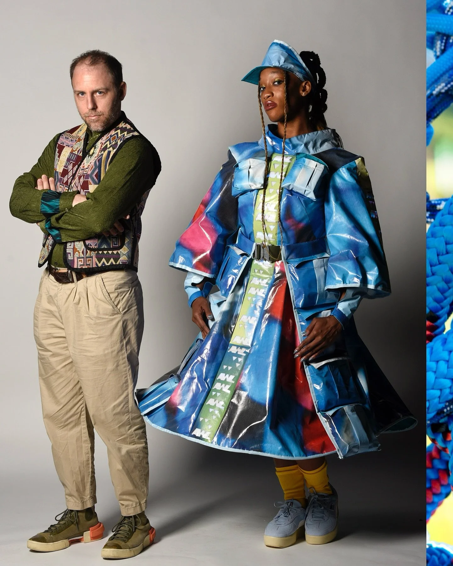 Next up for the #Fashionfriday recap of the 2025 Upcycled Fashion Show &amp; Fundraiser, Alexander Lieberman of @awl.implements with dancer and model Rahquelah Conyers @rahquelah 

Signal Interference is a couture dress constructed entirely from a re