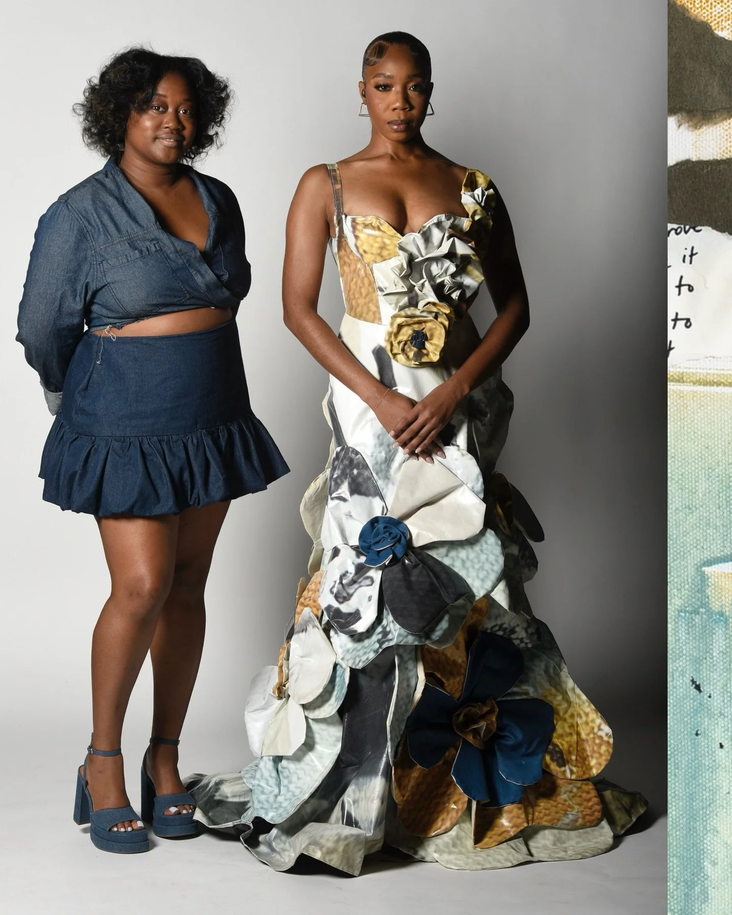 Our next featured #Fashionfriday designer is owner of Upcycled brand @thekinah , Kinah Williams. 
&nbsp;
Kinah&lsquo;s piece for the 2025 Upcycled Fashion Show is an evening gown inspired by @nataliedaratonyart &rsquo;s artwork, and is modeled by @da