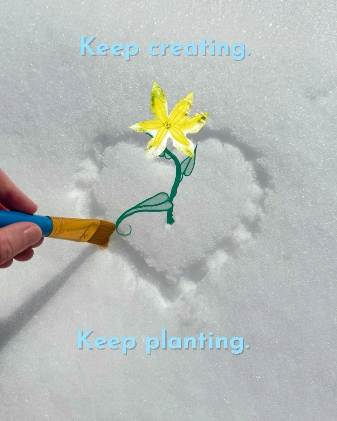 Even though it&rsquo;s cold out, Keep creating. See what grows. We need your voice and your work now more than ever. 🖌️🌱🌼

#ArtPopCLT #artiscommunity #keepmakingart #cltart #supportlivingartists