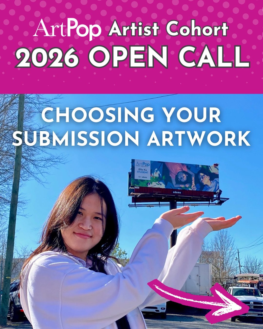 Lucky you!  This Submission Guide has all you need to get your artwork ready now!
The Open Call for Year 13 of the Artist Cohort opens February 23. Follow these tips and your submission will stand out for all the right reasons. No luck required.

Art