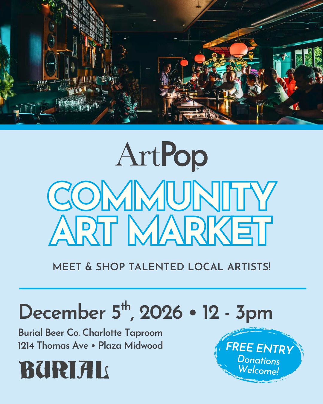 Winter Art Market at Burial Beer Co.