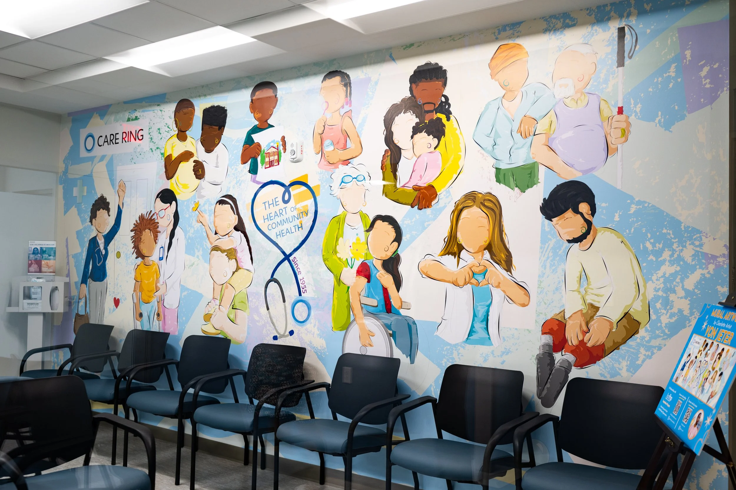 Von Jeter - Mural for Care Ring Community Clinic